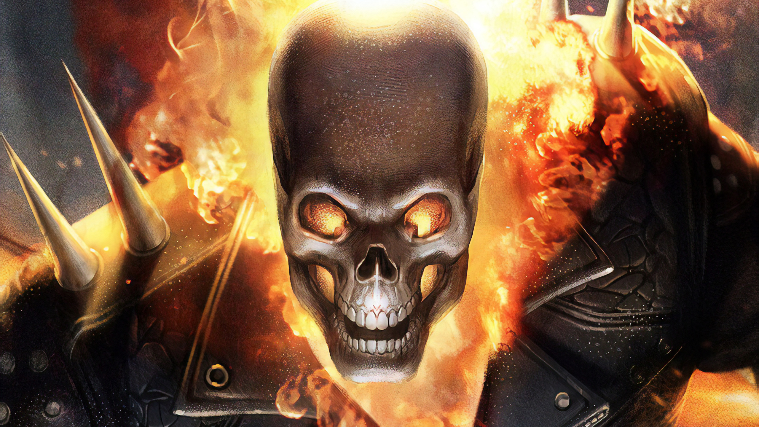 Ghost Rider Fire Mask 4k 1440P Resolution HD 4k Wallpaper, Image, Background, Photo and Picture