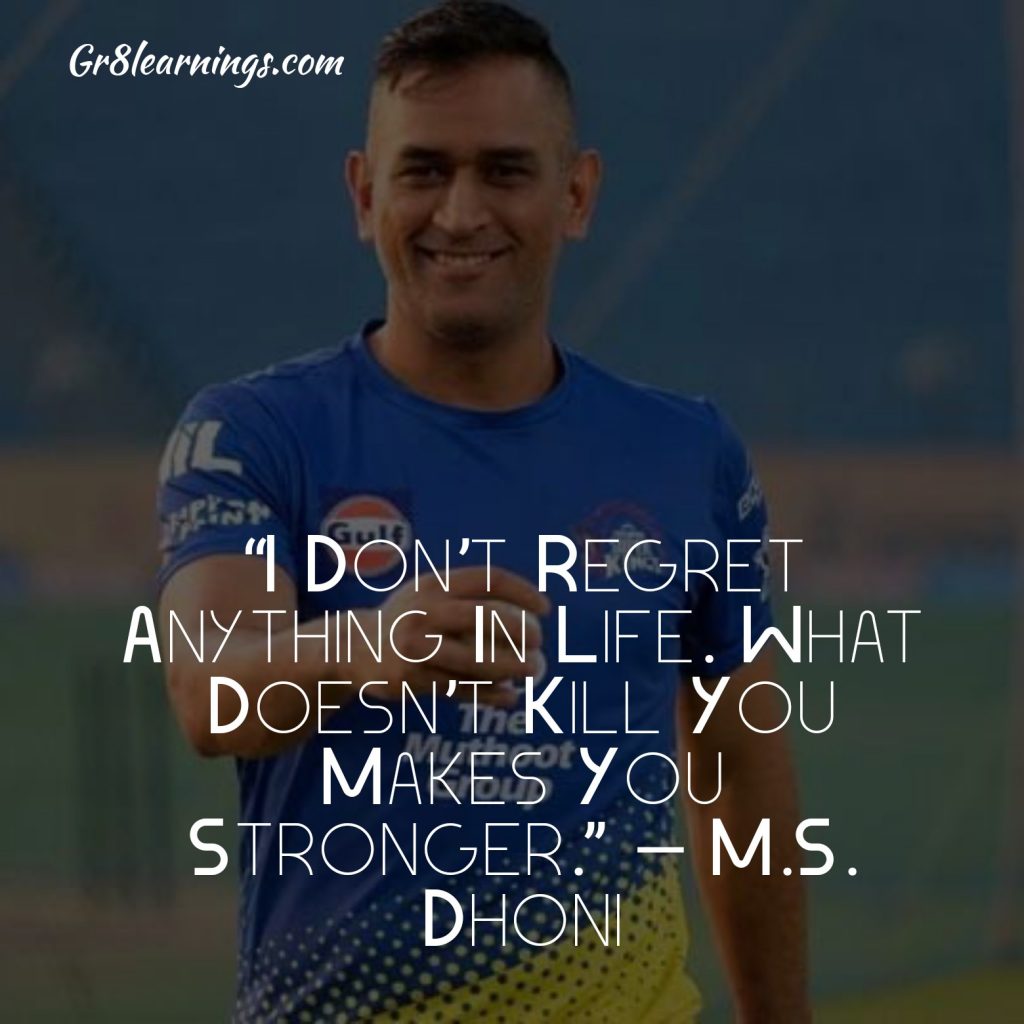 Dhoni Quotes Image. MS Dhoni Inspiration