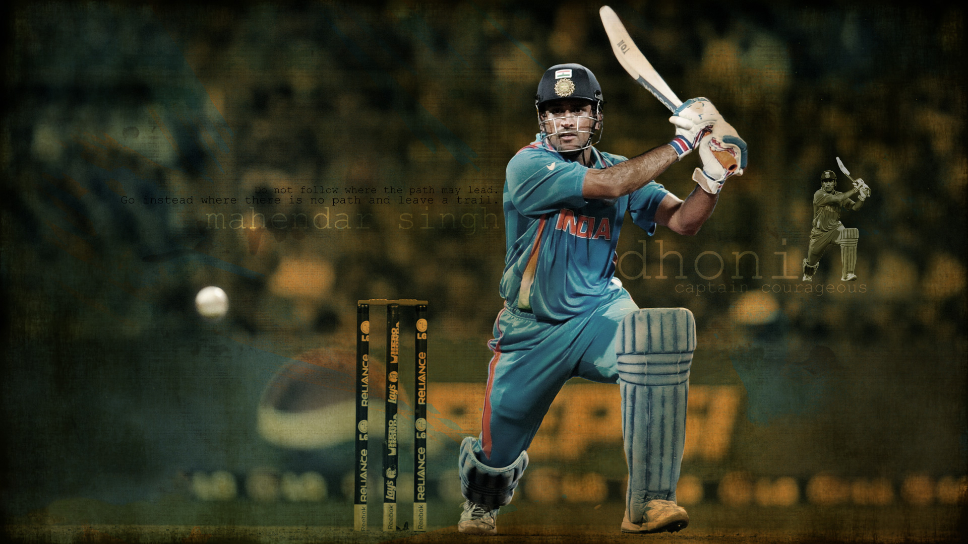 Ms Dhoni Inspirational Quotes HD Wallpaper