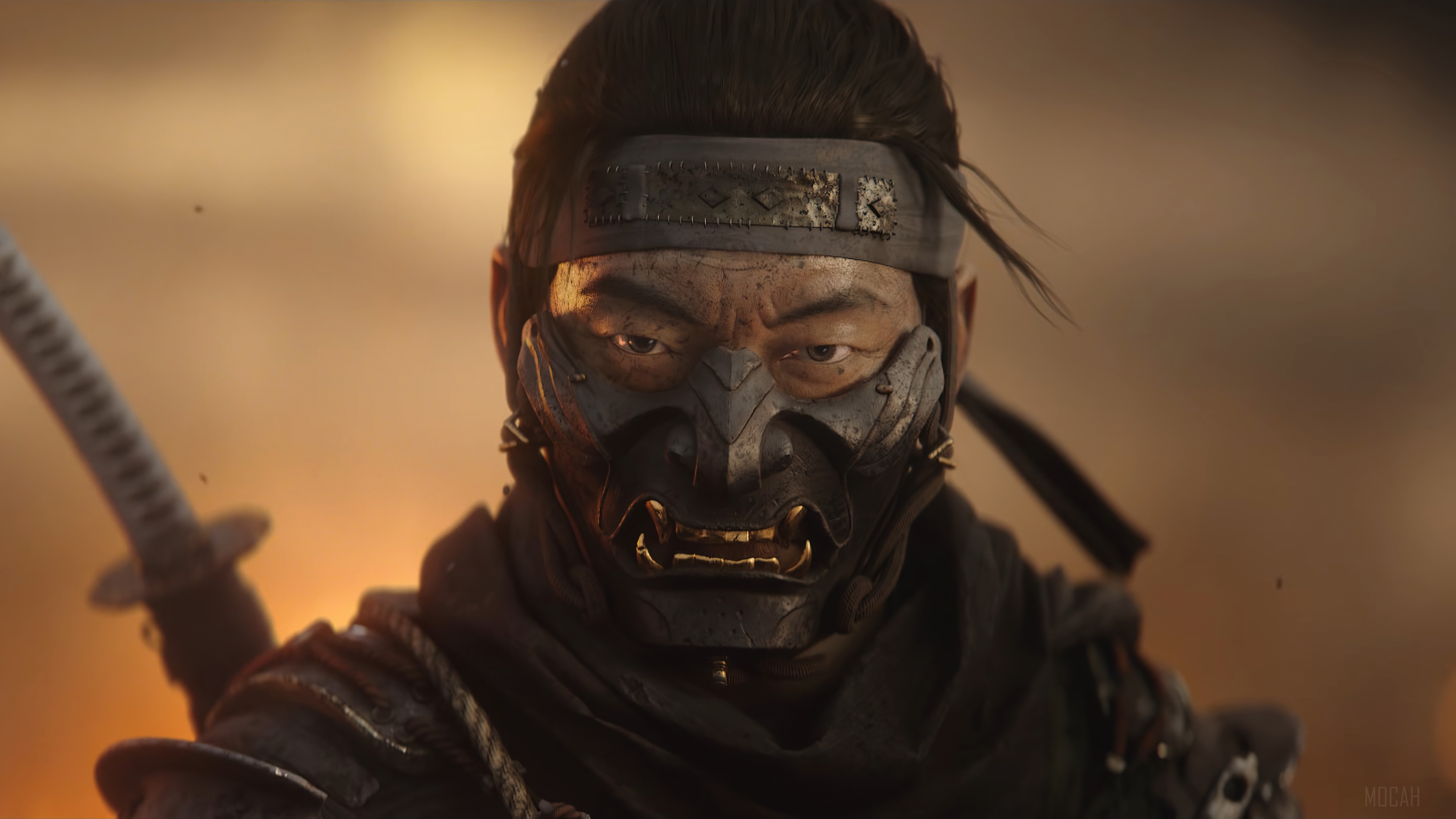 Ghost of Tsushima, Video Game, Jin Sakai, Samurai, Oni, Mask 4k wallpaper. Mocah HD Wallpaper