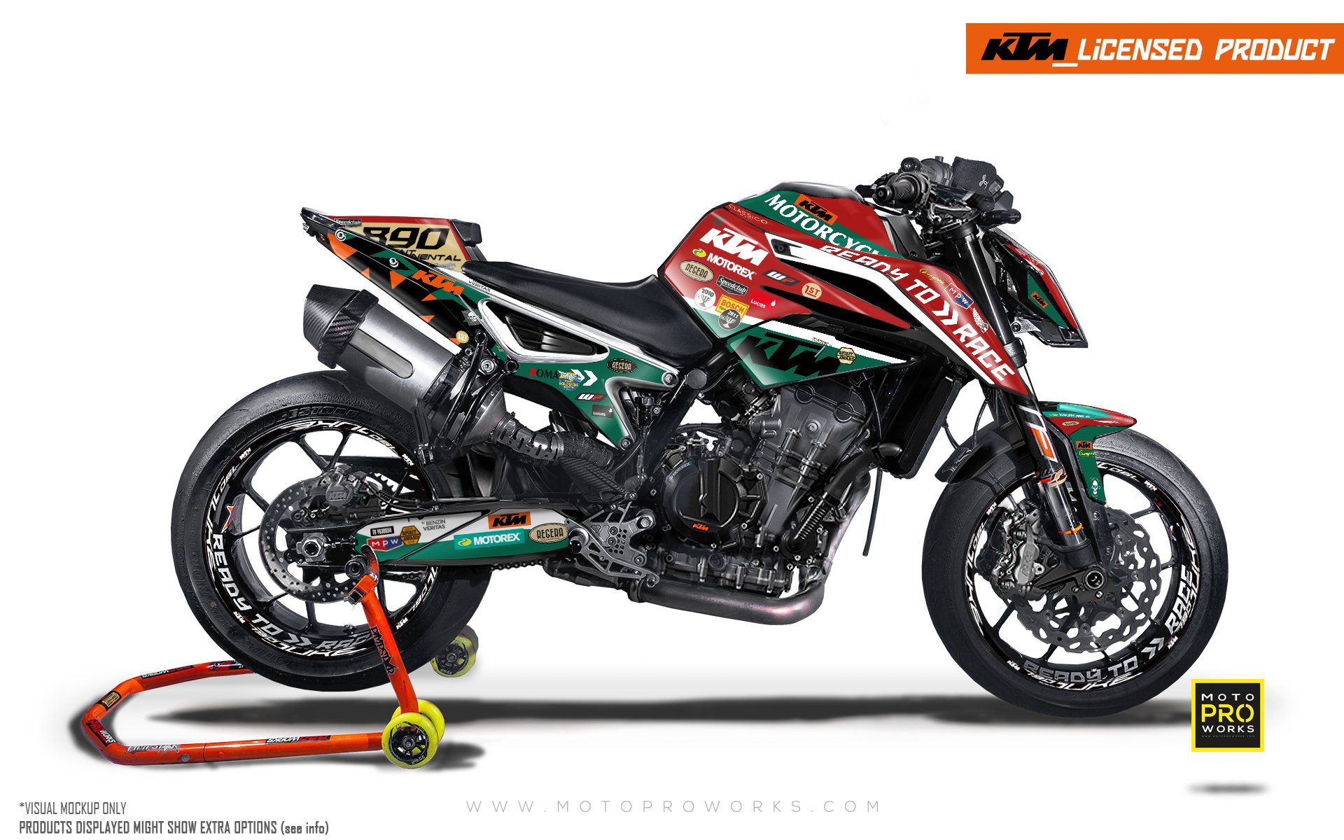 KTM 790 890 R Duke GRAPHIC KIT (Moss). Decals And Bike Graphic Kit