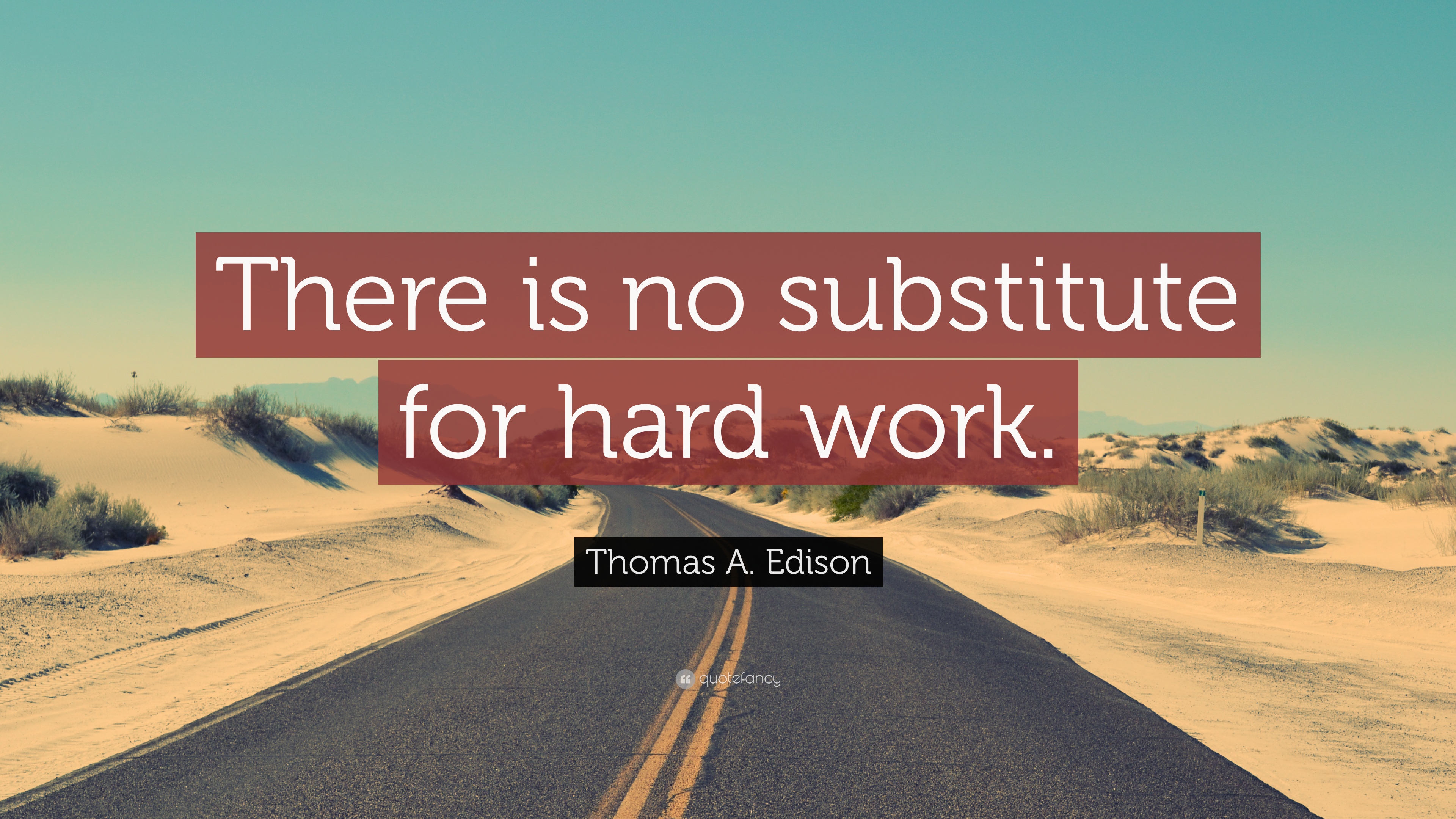 Thomas A. Edison Quote: “There is no substitute for hard work.”