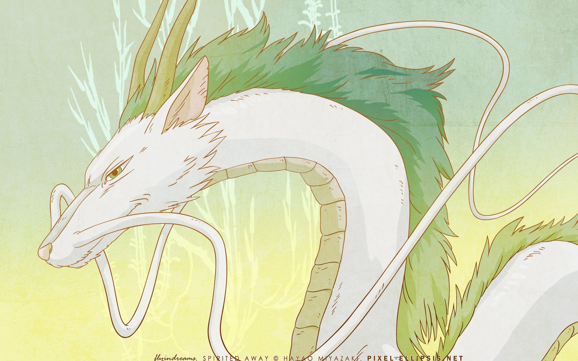 spirited away haku background