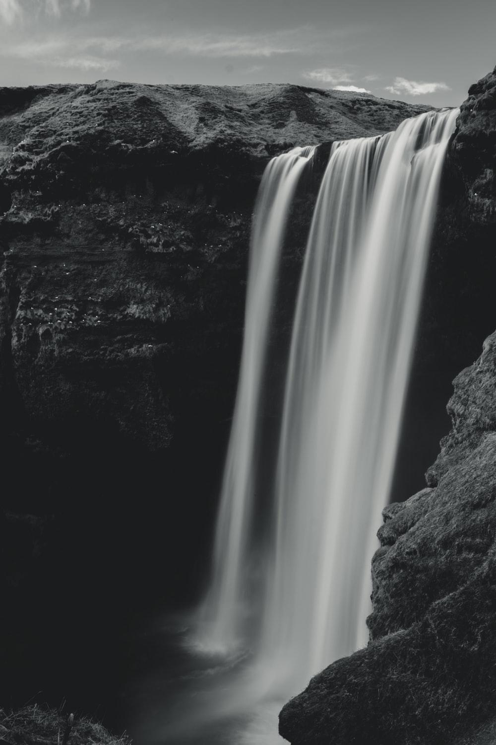 Dark Waterfall Wallpaper