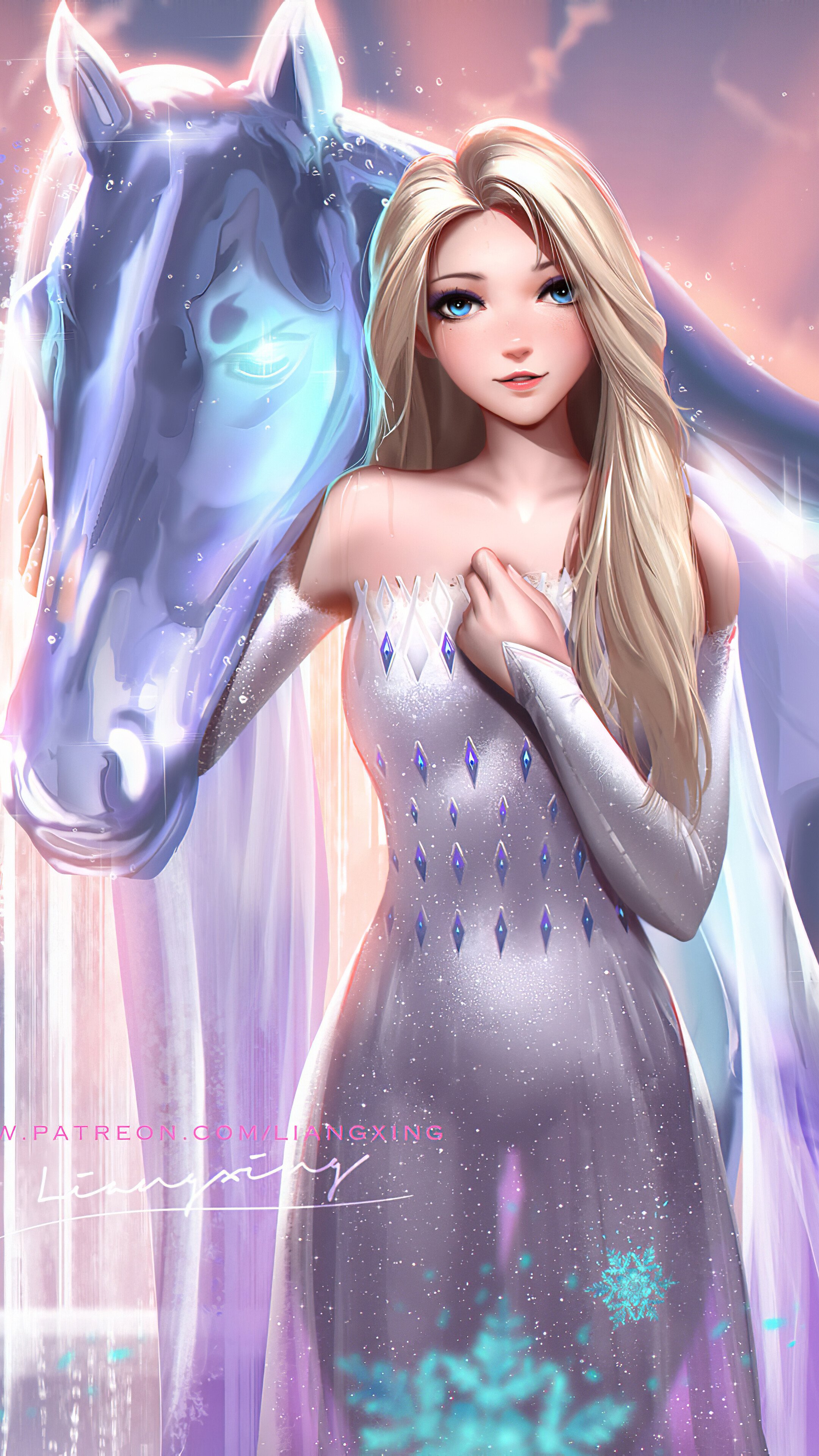 Elsa, Frozen, Horse, 4K phone HD Wallpaper, Image, Background, Photo and Picture. Mocah HD Wallpaper