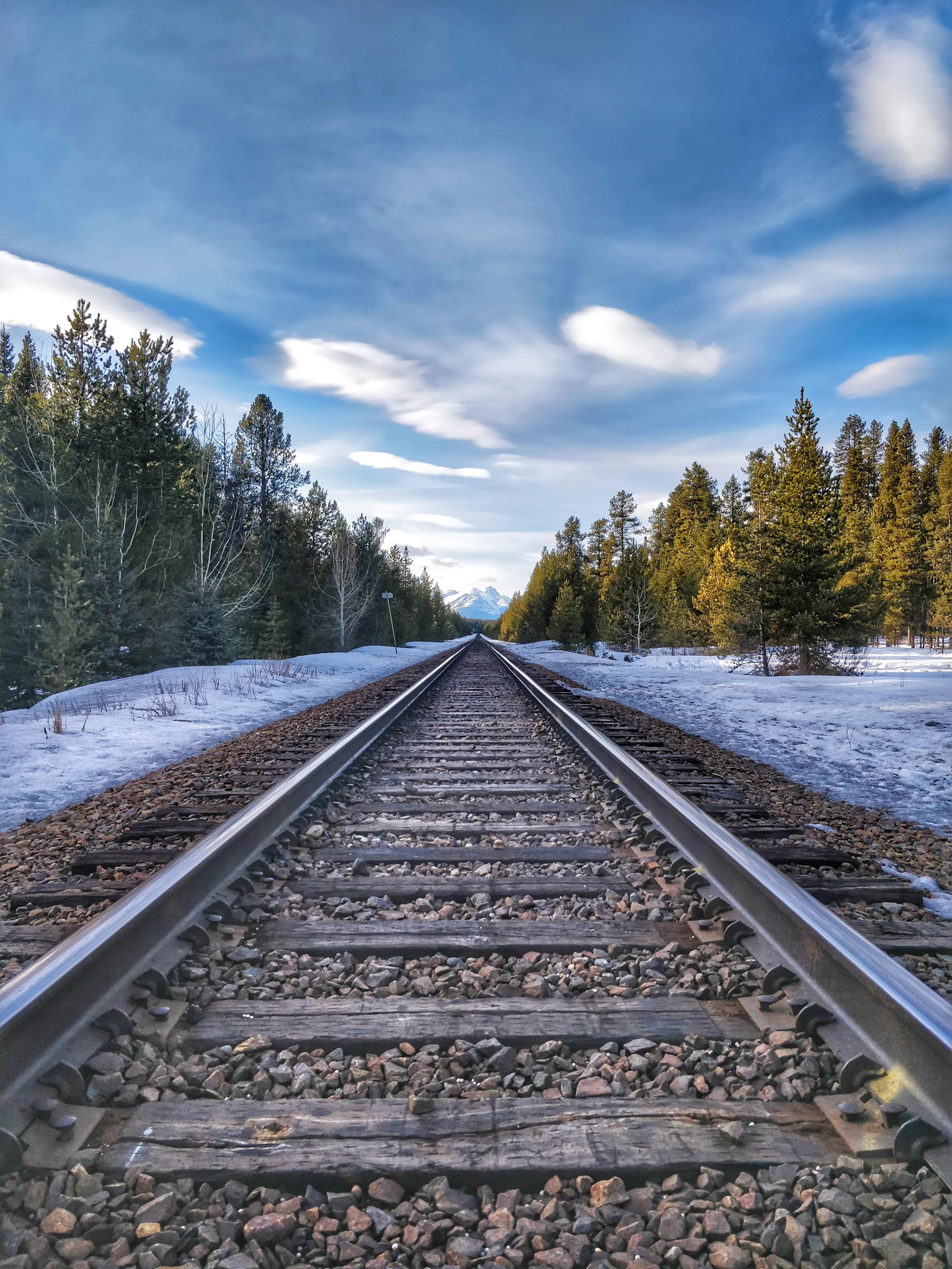 Railway Track Backgroundhd 4k HD Wallpaper