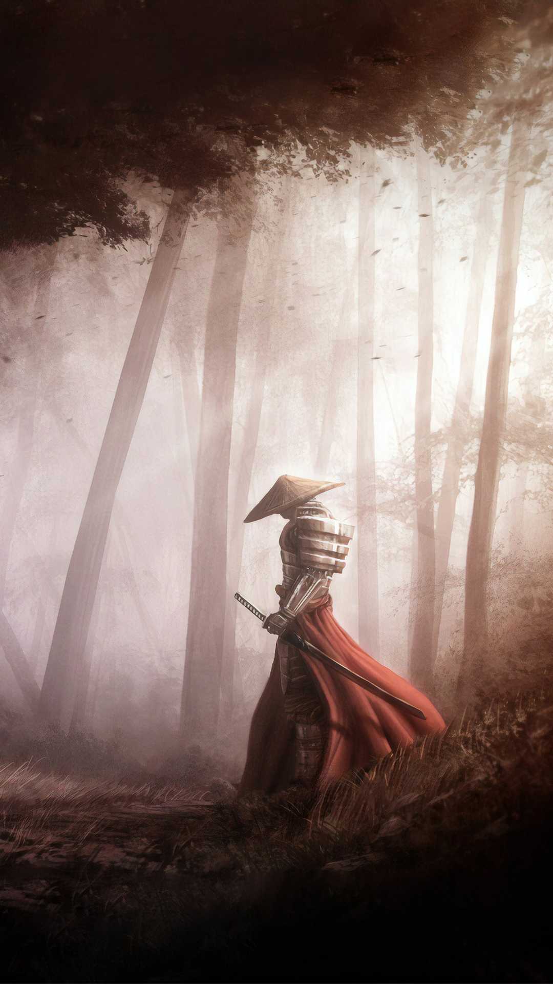 1080x1920 samurai, warrior, artist, artwork, digital art, hd, artstation for iPhone 8 wallpaper
