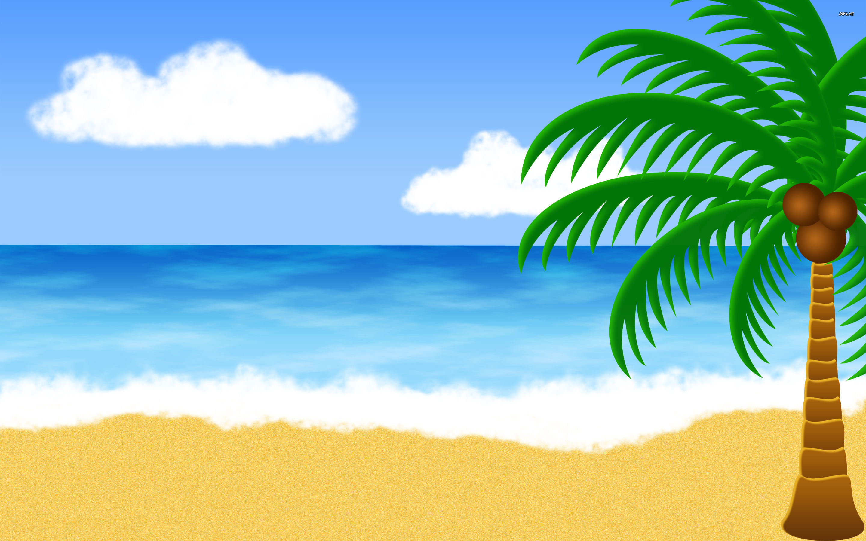 Cartoon Beach Clipart