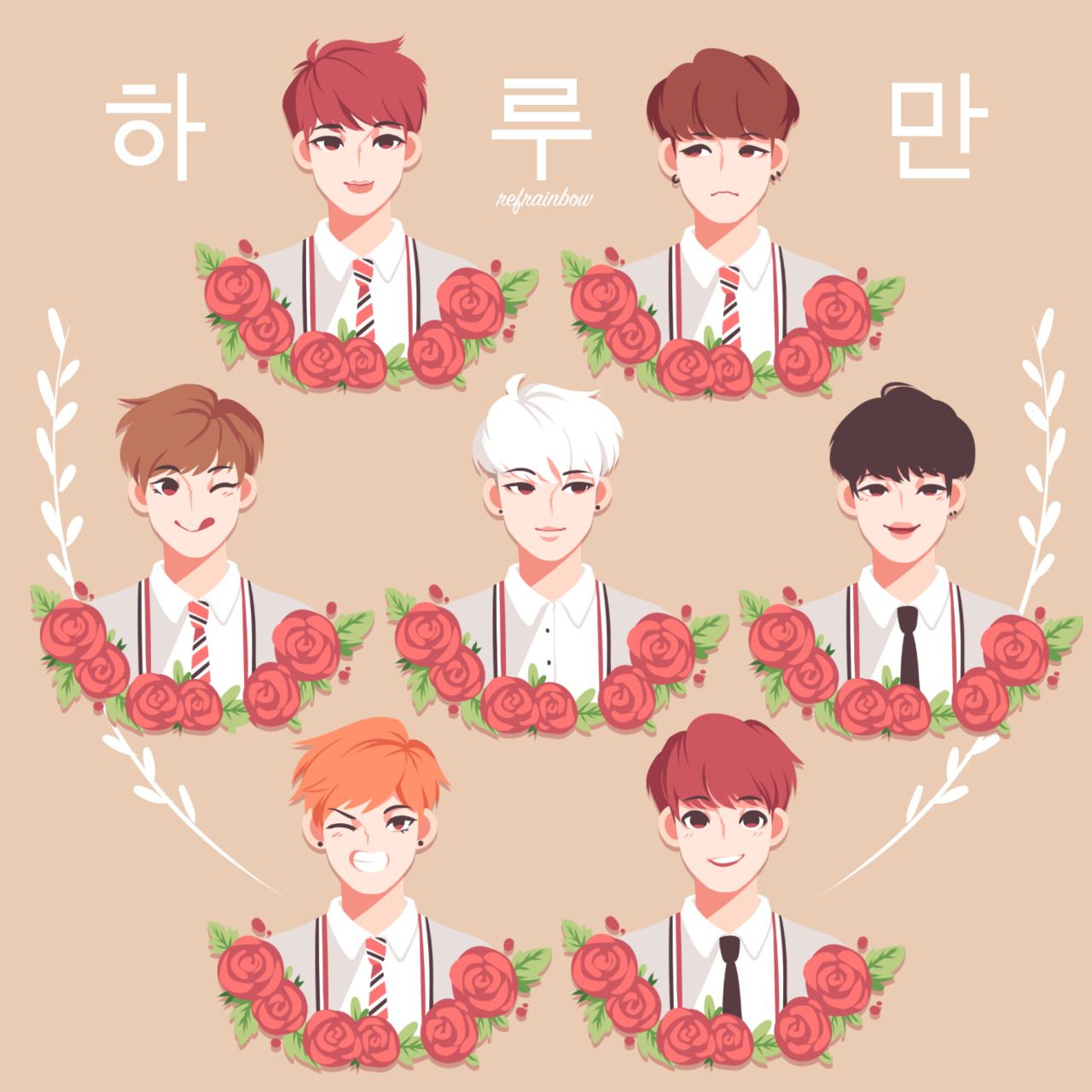 Just one day. Bts fanart, Bts drawings, Bts wallpaper