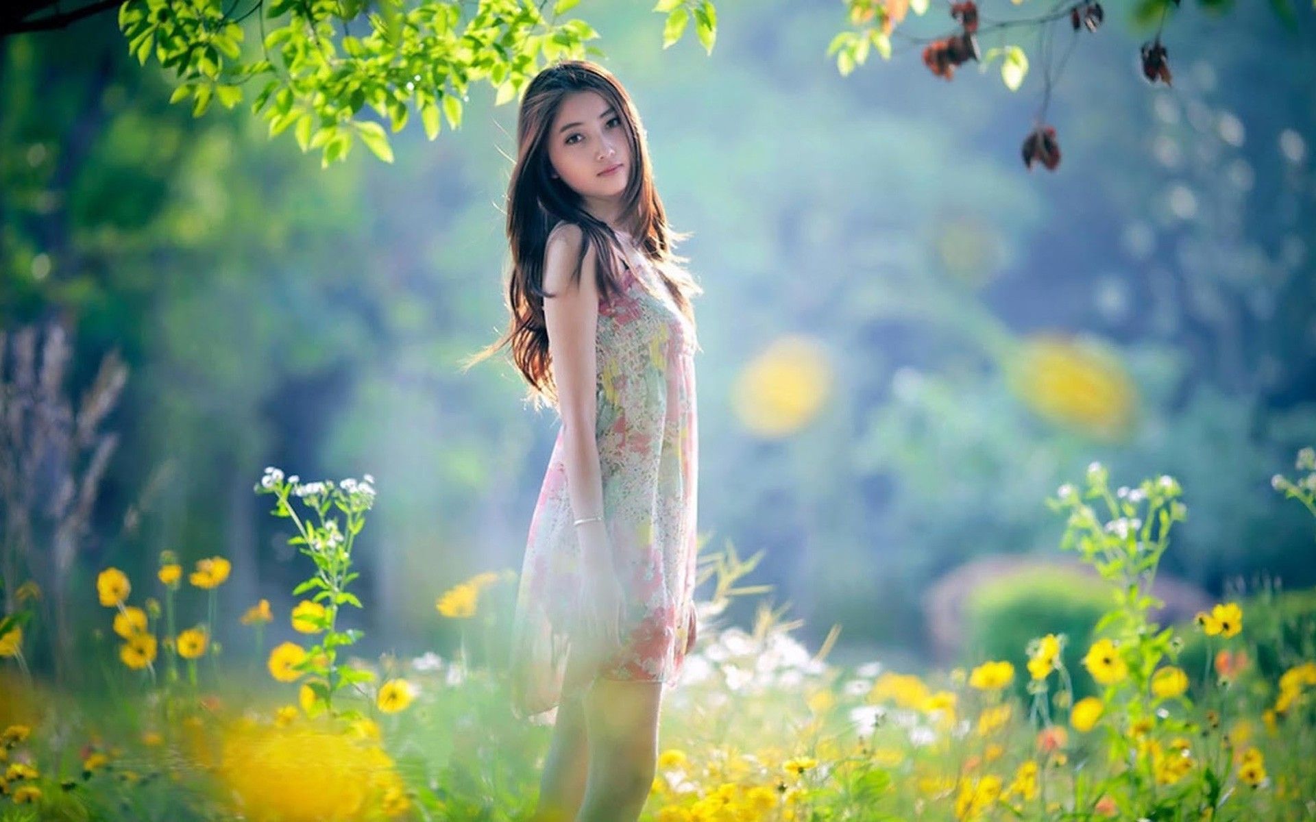 Girl in Nature Wallpaper Free Girl in Nature Background