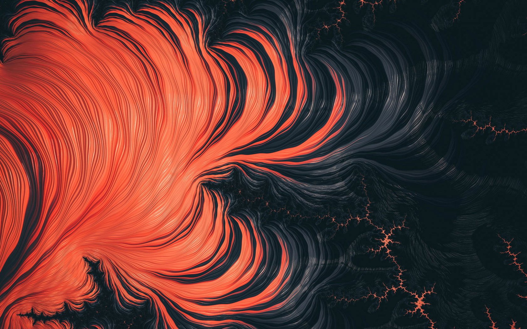 Orange and black abstract painting wallpaper, minimalism, backgound, texture • Wallpaper For You HD Wallpaper For Desktop & Mobile