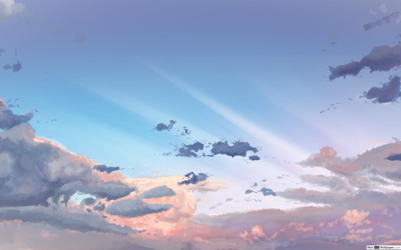 Cloud blue sky anime HD wallpaper download