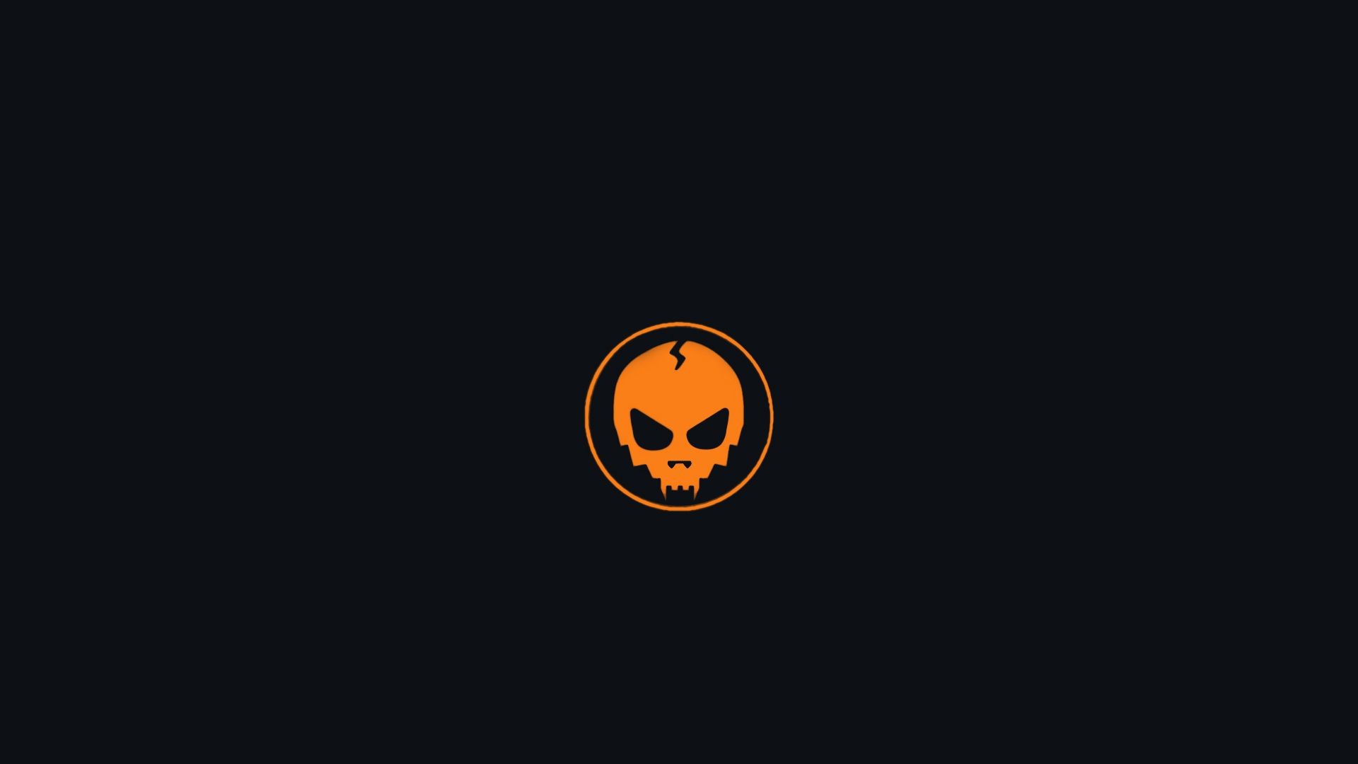 Wallpaper, minimalism, text, logo, circle, skull, brand, screenshot, computer wallpaper, font 1920x1080