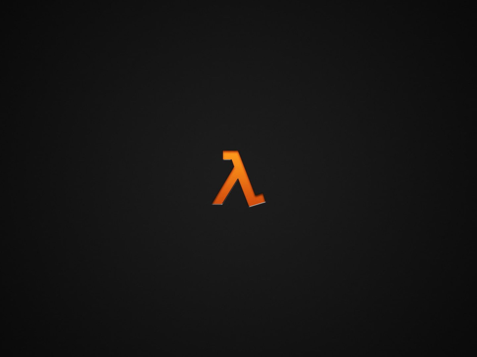 Wallpaper Minimalism, Dark, Video Games, Lambda, Orange • Wallpaper For You HD Wallpaper For Desktop & Mobile