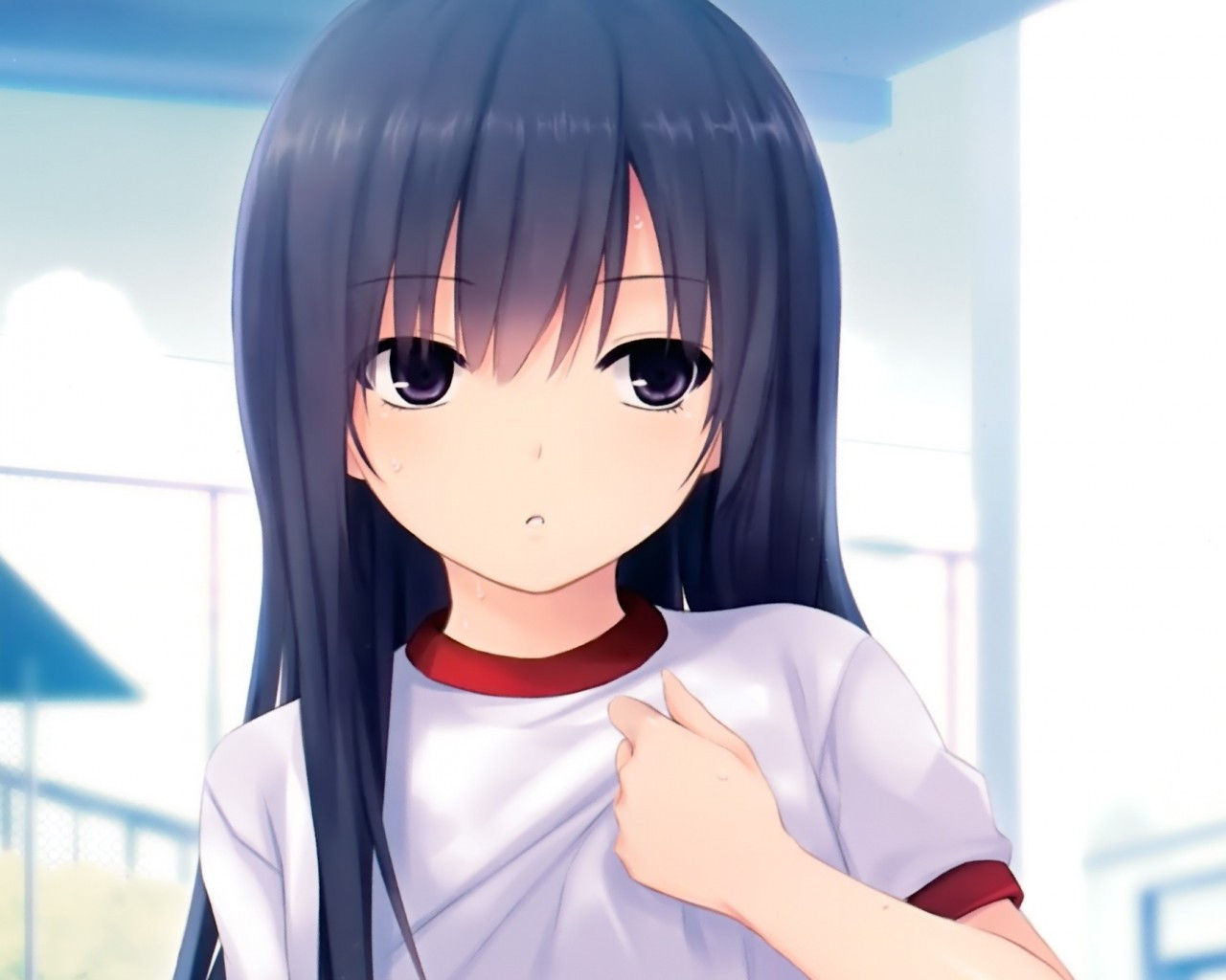 Download 1280x1024 Anime Girl, Coffee Kizoku, Sport Uniform Wallpaper