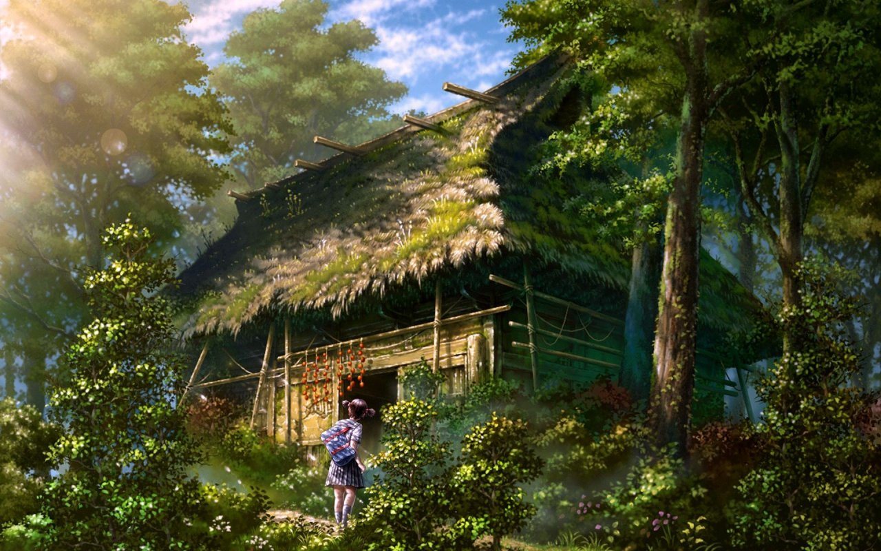 Beautiful 3D Dream Home HD Wallpaper Forest Village
