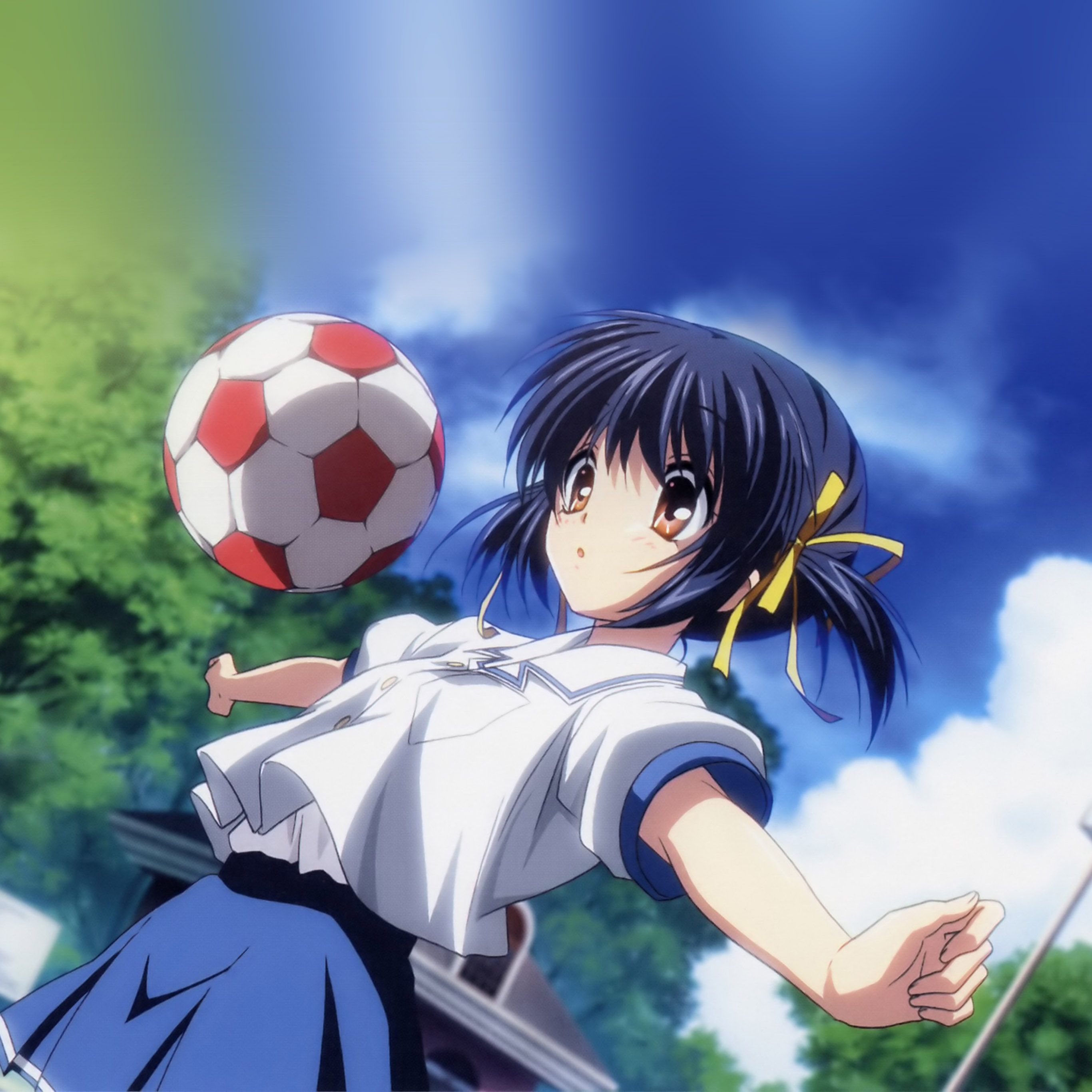 Chibi Soccer Anime Girl, kawaii