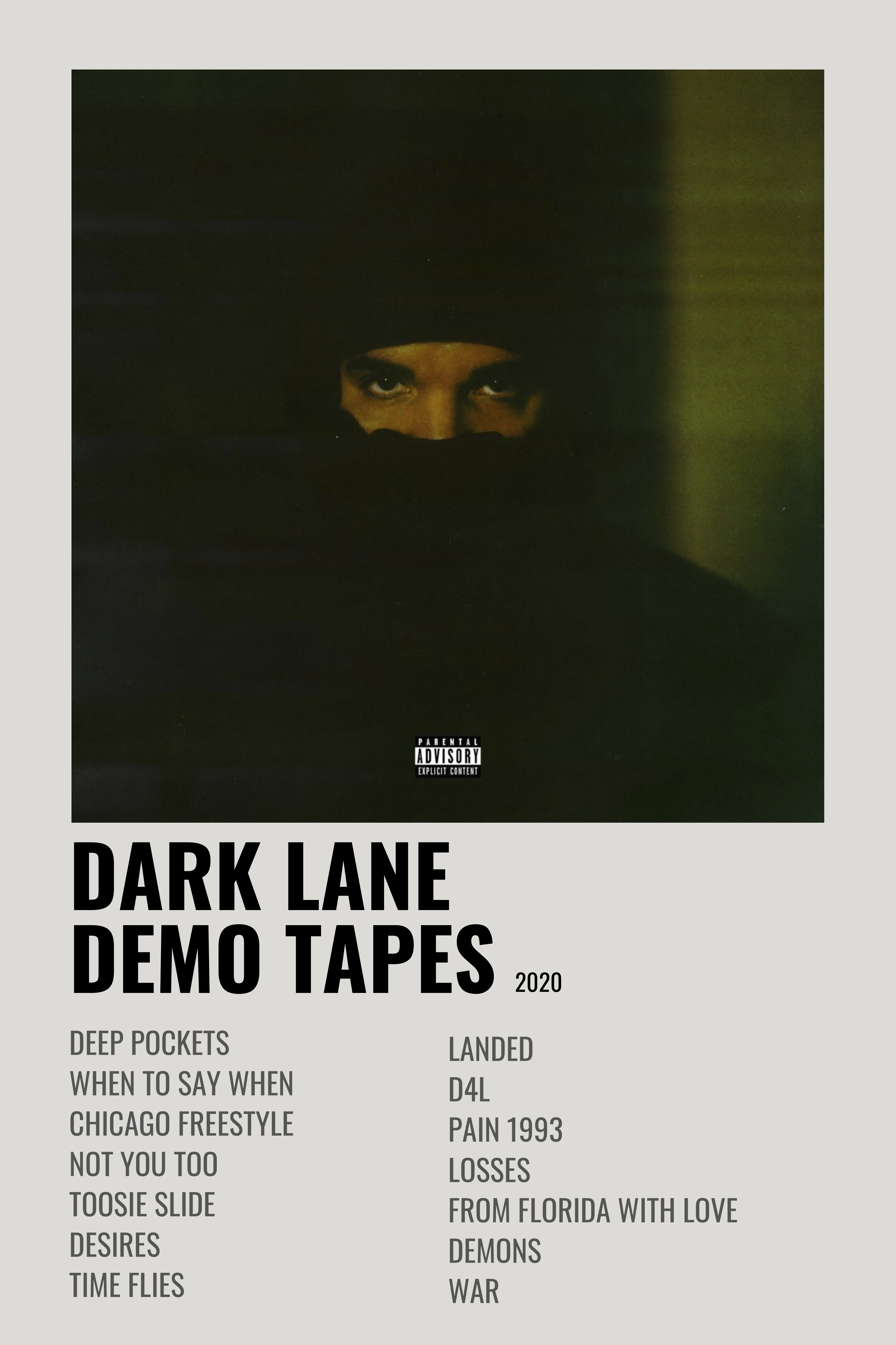 Drake Lane Demo Tapes. Drake album cover, Music poster ideas, Drakes album