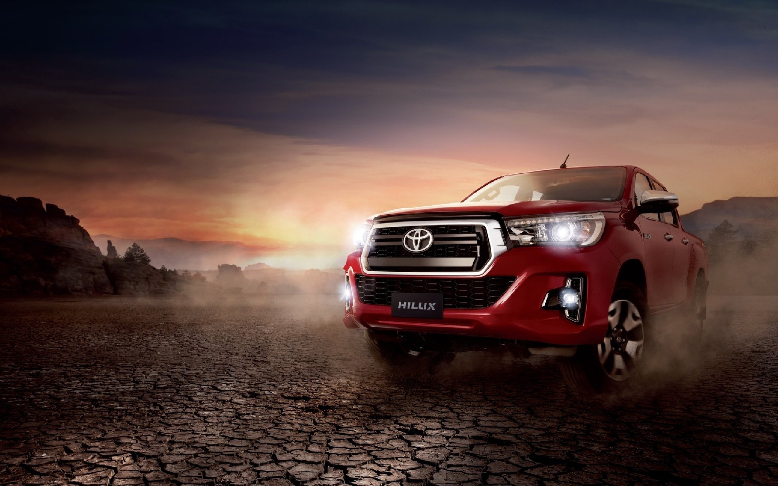 Download 2560x1600 Toyota Hilux Pickup Cars, Red Wallpaper for MacBook Pro 13 inch