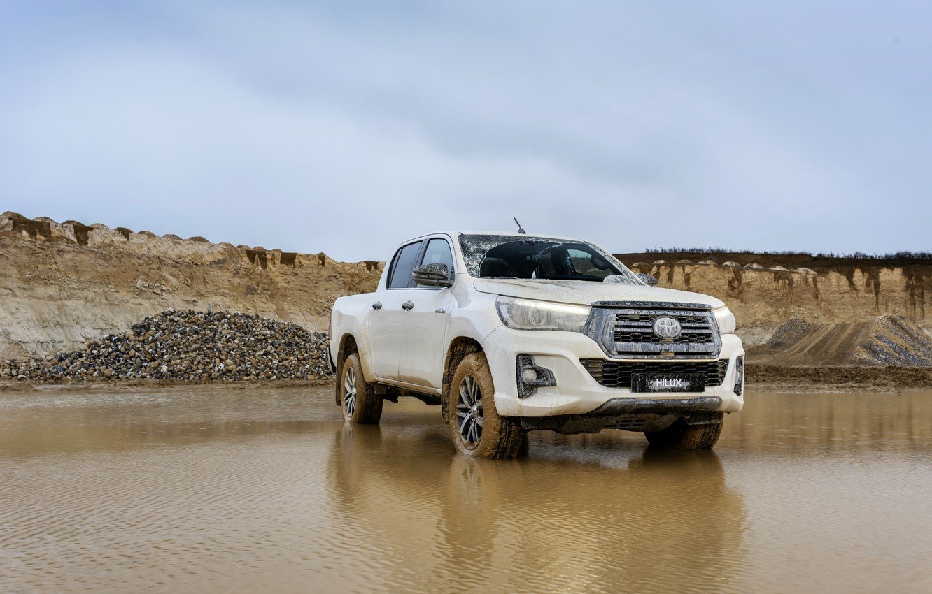 Wallpaper white, water, Toyota, pickup, Hilux, Special Edition, quarry - for desktop, section toyota