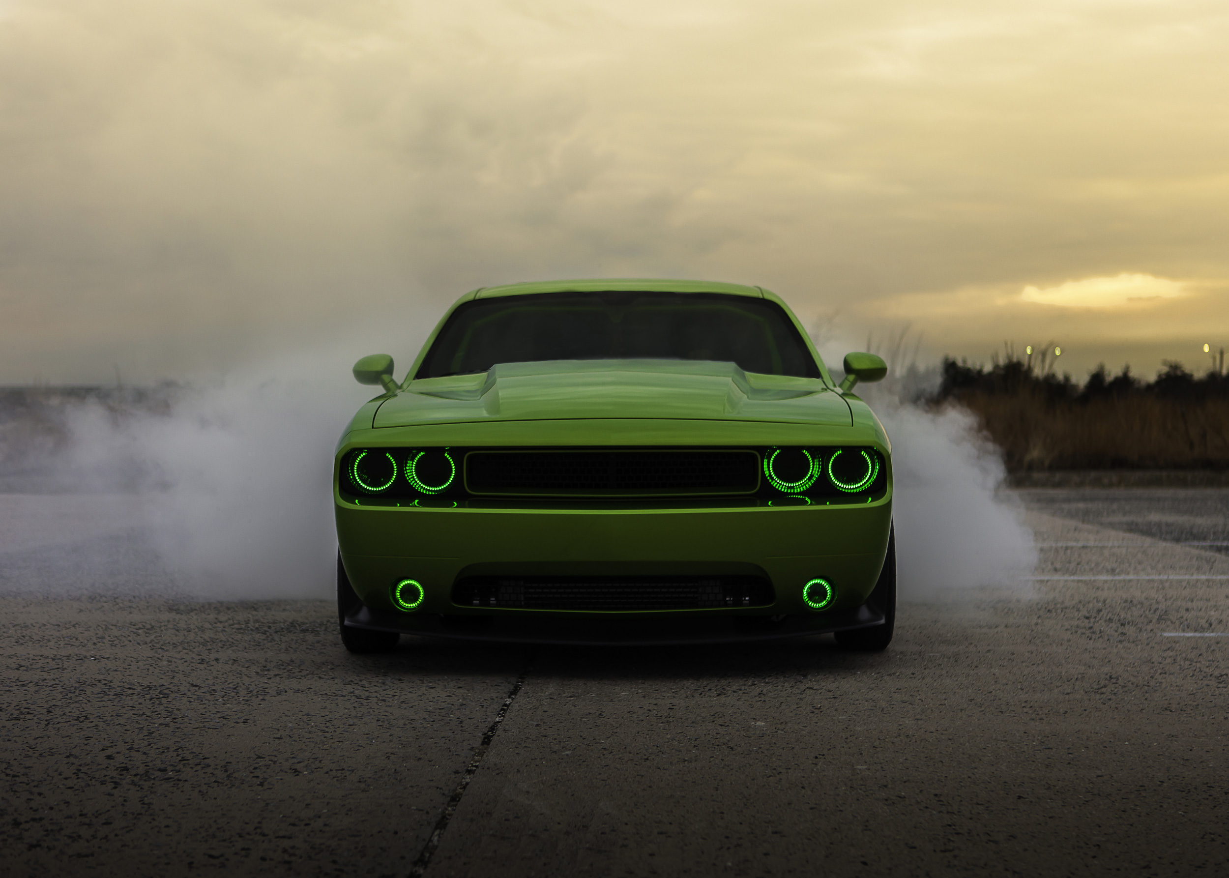 Green Dodge Challenger, HD Cars, 4k Wallpaper, Image, Background, Photo and Picture