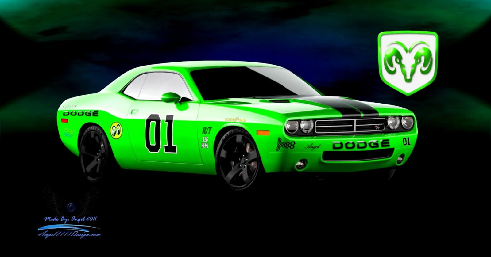 Dodge Challenger Green Wallpaper