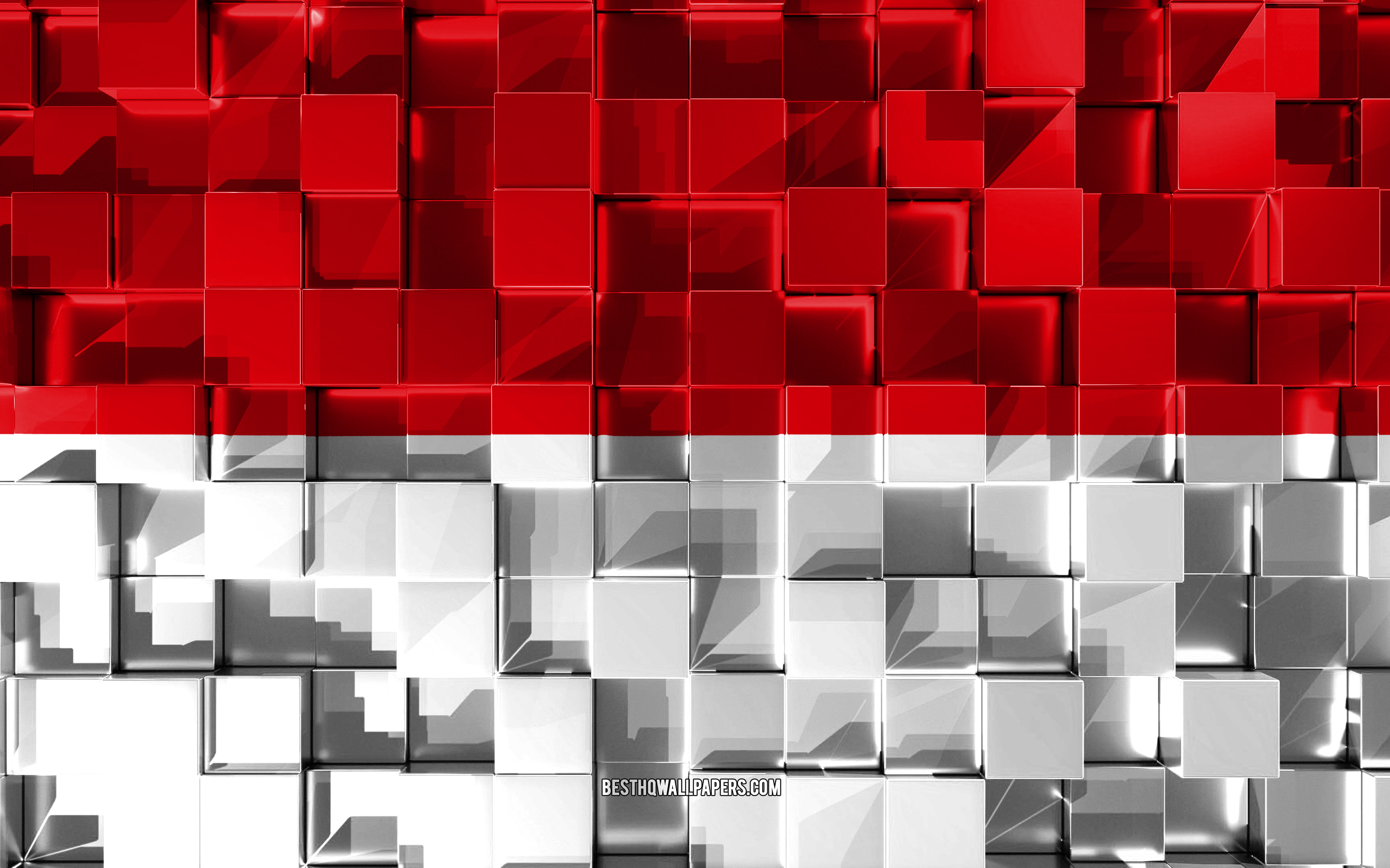 Download wallpaper Flag of Indonesia, 3D flag, 3D cubes texture, Flags of Asian countries, 3D art, Indonesia, Asia, 3D texture, Indonesia flag for desktop with resolution 2880x1800. High Quality HD picture wallpaper