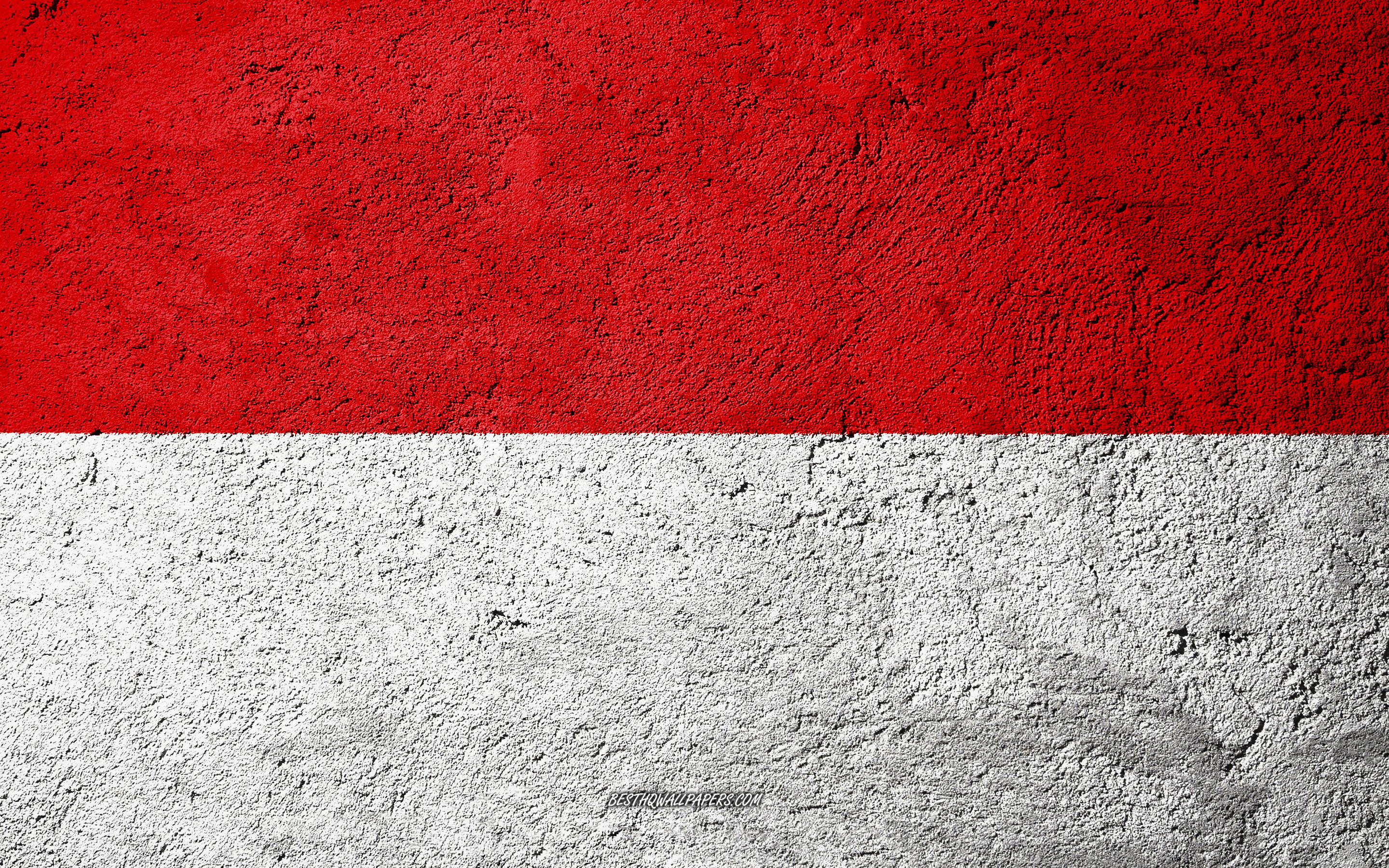 Download wallpaper Flag of Indonesia, concrete texture, stone background, Indonesia flag, Asia, Indonesia, flags on stone for desktop with resolution 2880x1800. High Quality HD picture wallpaper