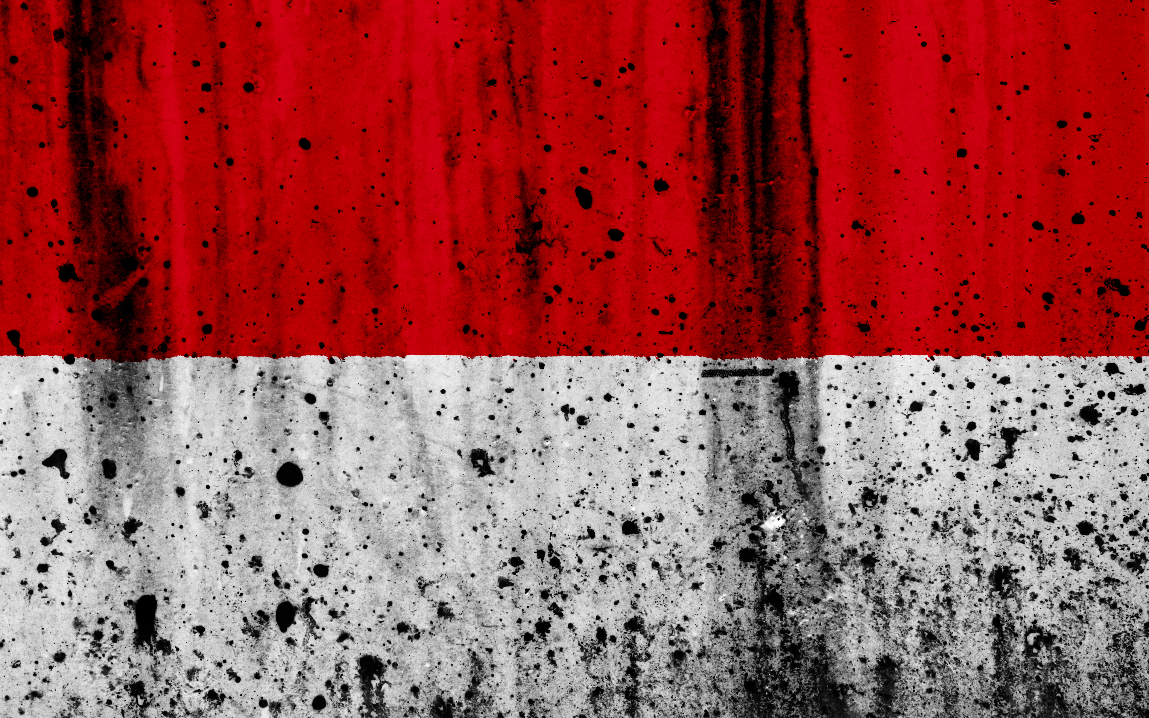 Download wallpaper Indonesian flag, 4k, grunge, flag of Indonesia, Oceania, Indonesia, national symbols, Indonesia national flag for desktop with resolution 3840x2400. High Quality HD picture wallpaper