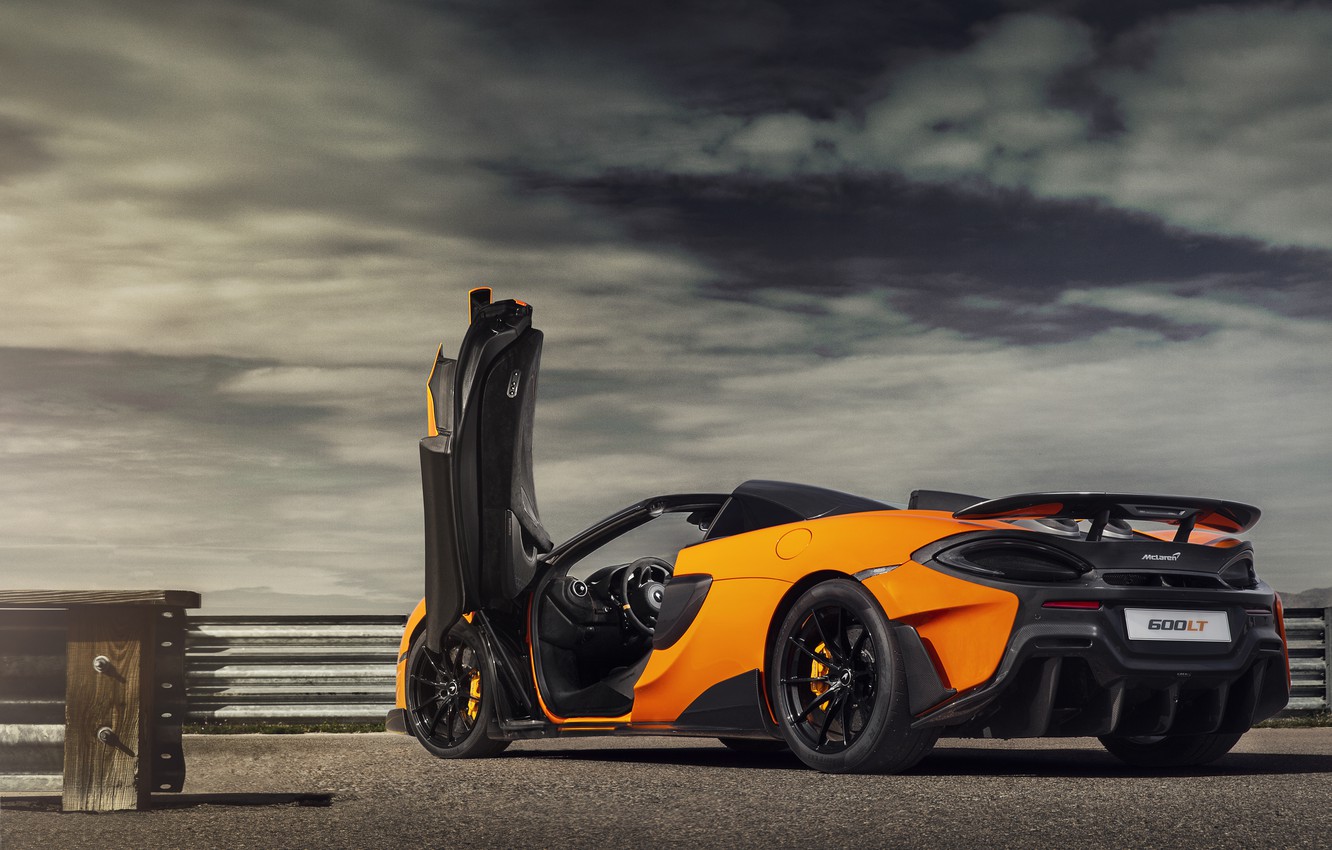 Wallpaper McLaren, supercar, Spider, 2019, 600LT, Myan Orange image for desktop, section mclaren