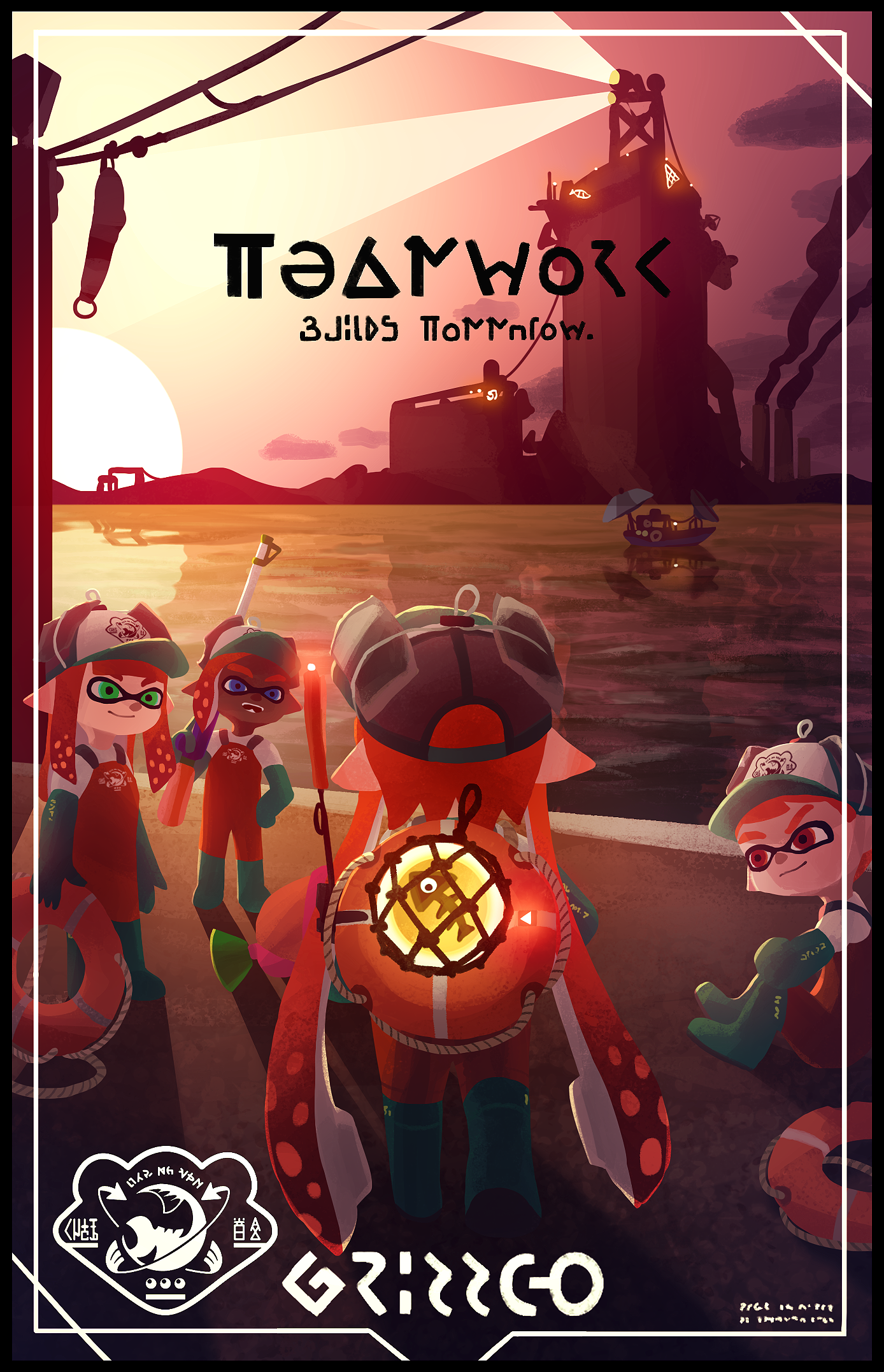 Grizzco Builds Tomorrow 5th Splatoon poster!, splatoon. Splatoon, Splatoon 2 art, Splatoon comics