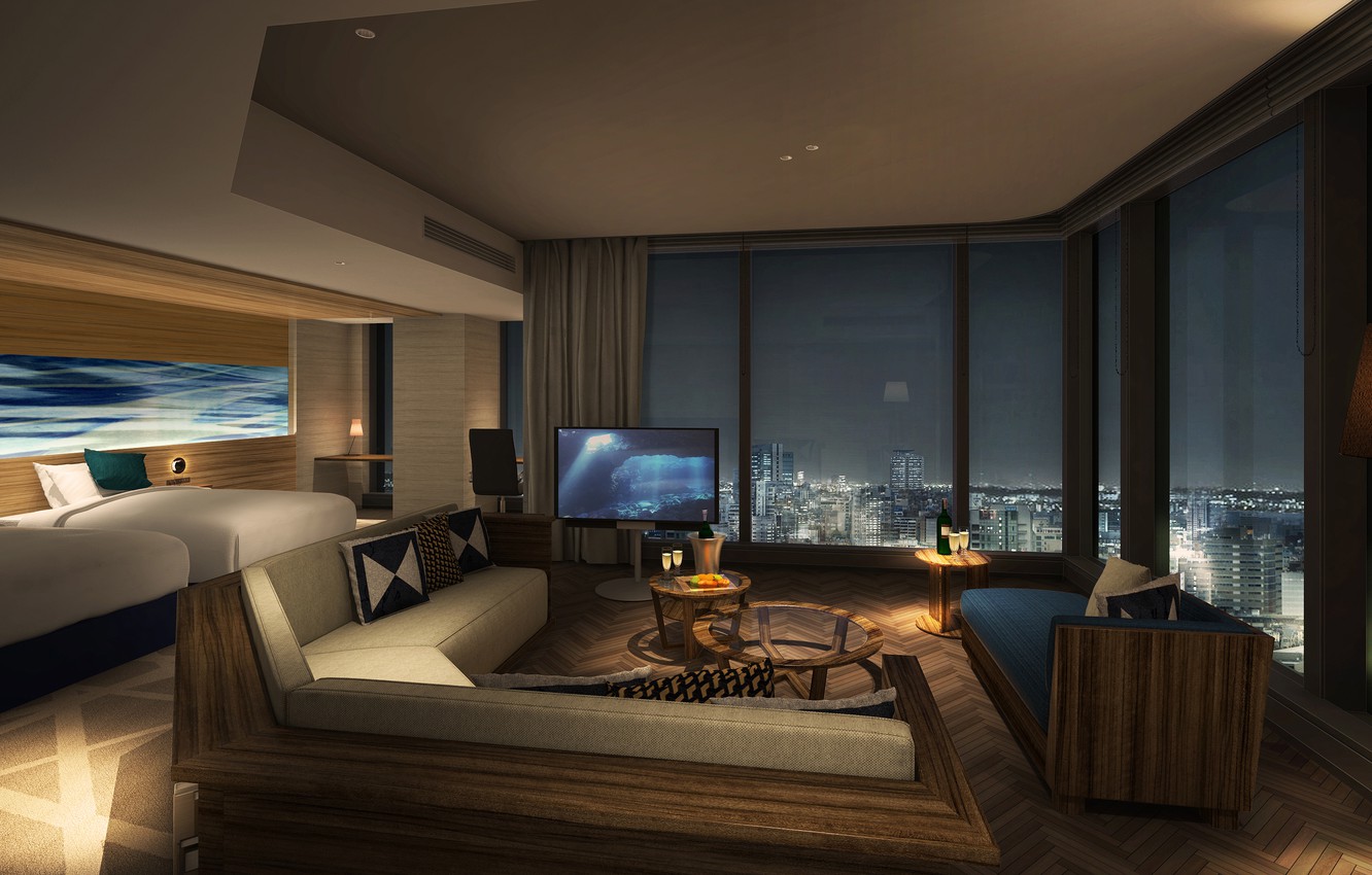 Wallpaper interior, Japan, the hotel, Nagoya, Suite, luxury hotel, Sky Tower Hotel image for desktop, section интерьер