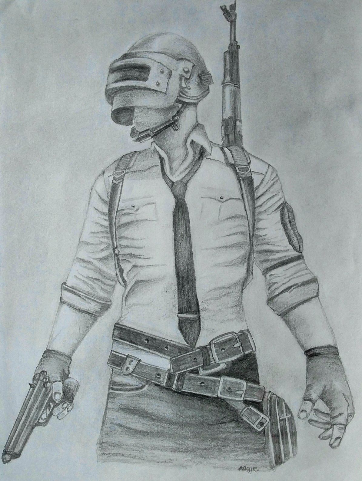 PUBG SKETCH by Ankur. Character sketches, Art drawings sketches creative, Art drawings sketches simple