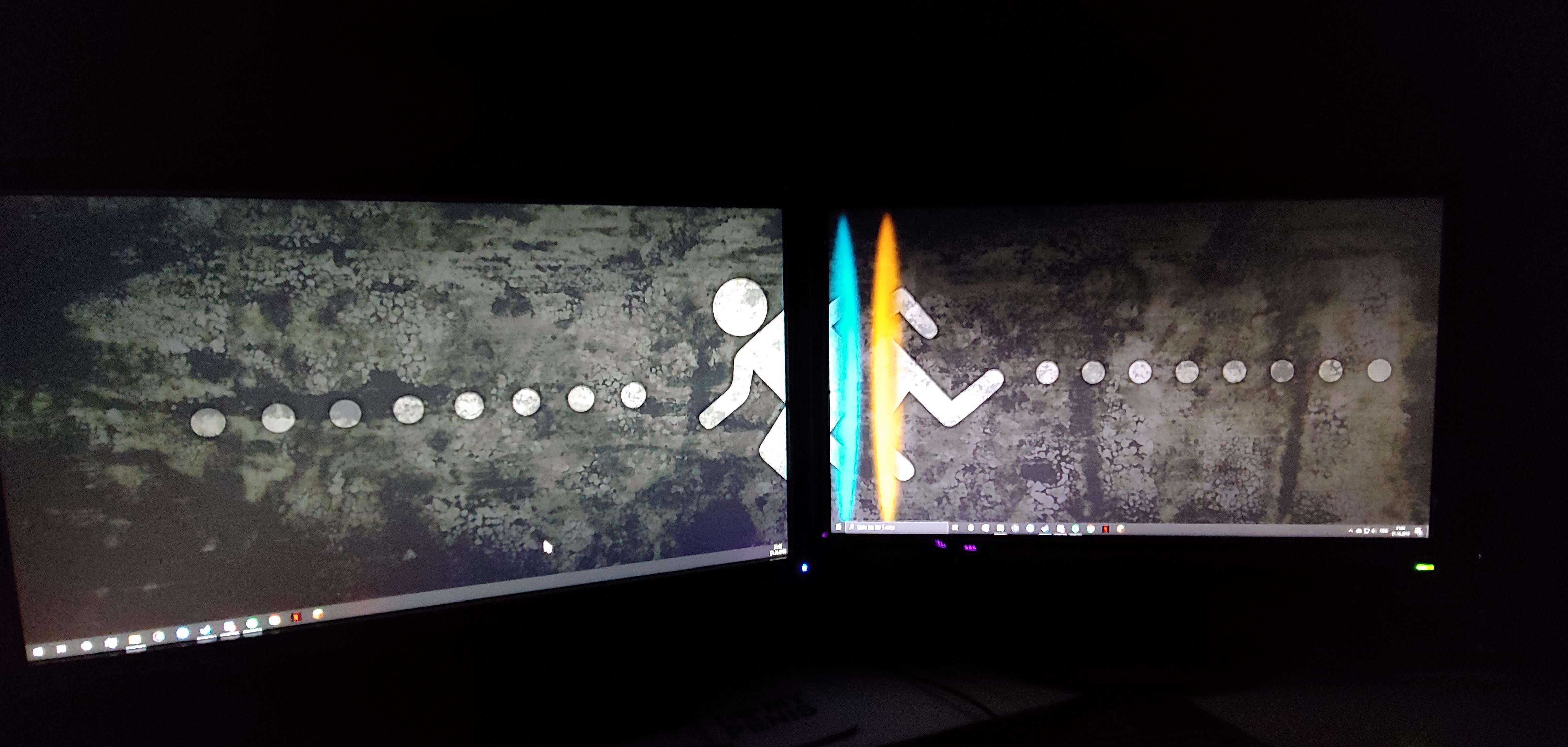 Just found a cool dual screen wallpaper: mildlyinfuriating