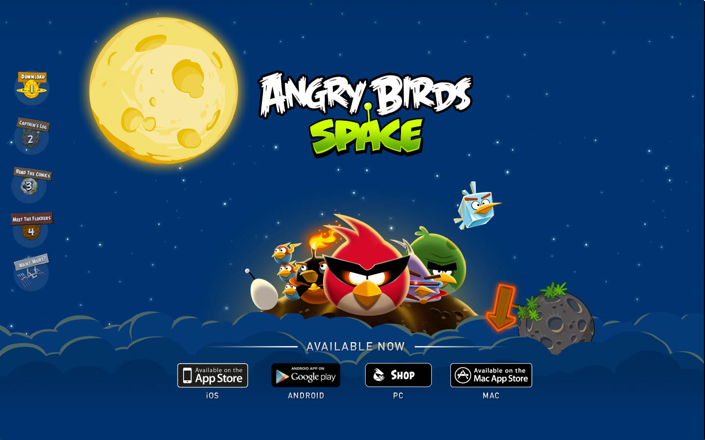Angry Birds Space Page Website Award