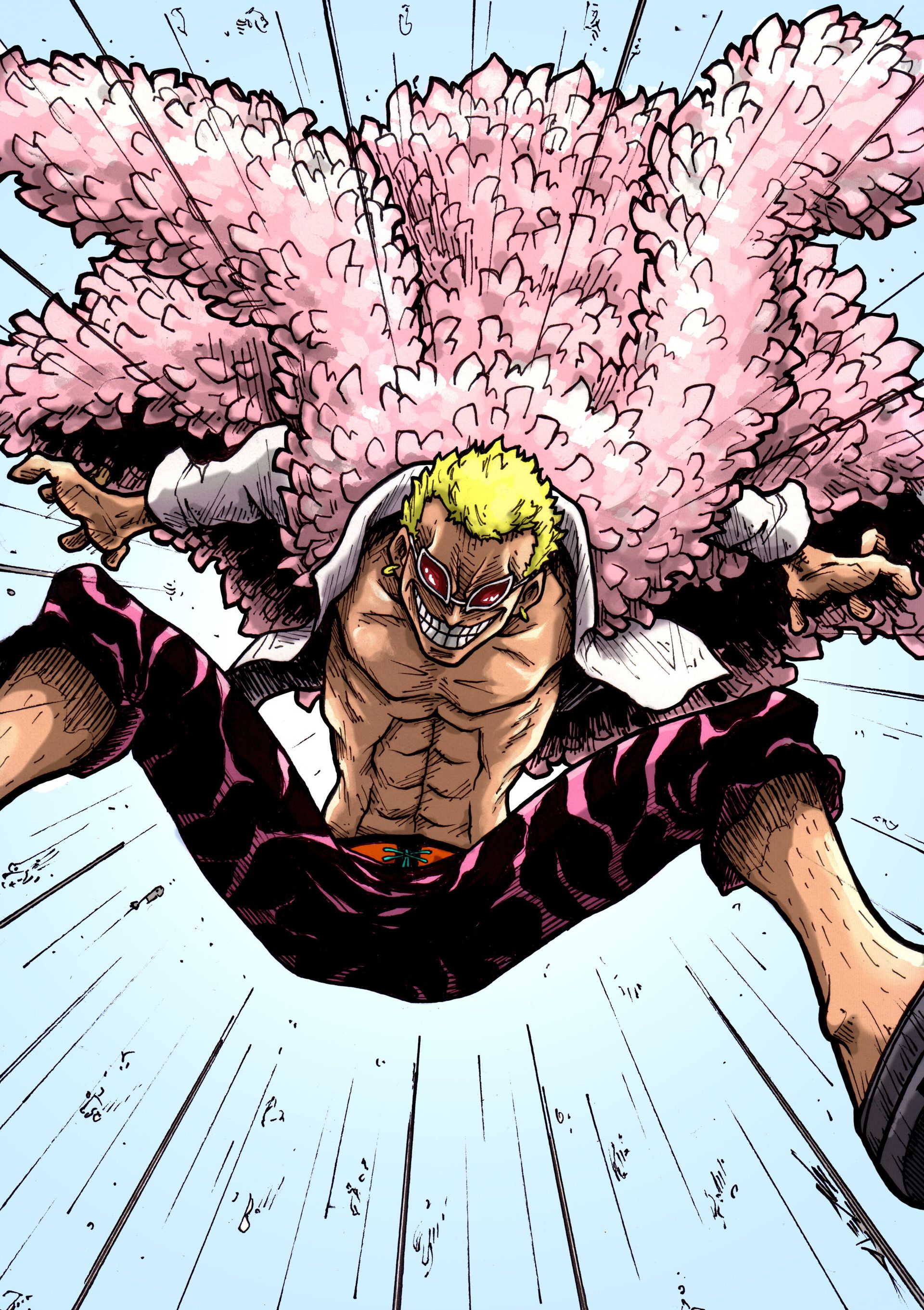 Doflamingo, 3 zeta. One piece drawing, One piece manga, One piece anime