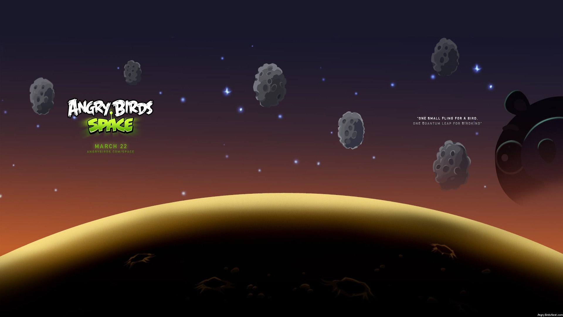 Angry Birds Space Asteroids Desktop Wallpaper 1920×1080