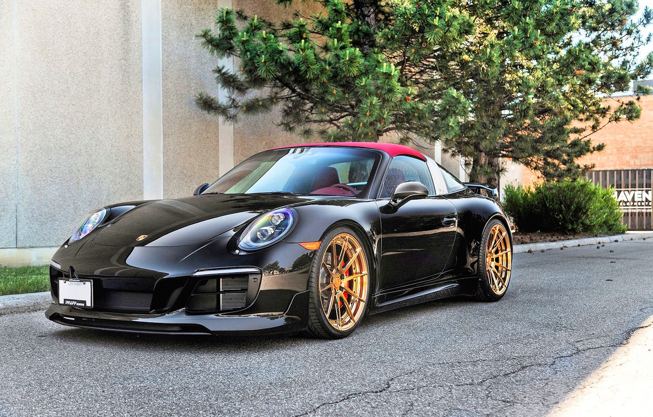 Wallpaper Porsche, Porsche 911, BLACK, Targa 4S, Porsche 911 Targa 4S, BLACK PORSCHE 991 TARGA 4S, TARGA 4S, PORSCHE - for desktop, section porsche