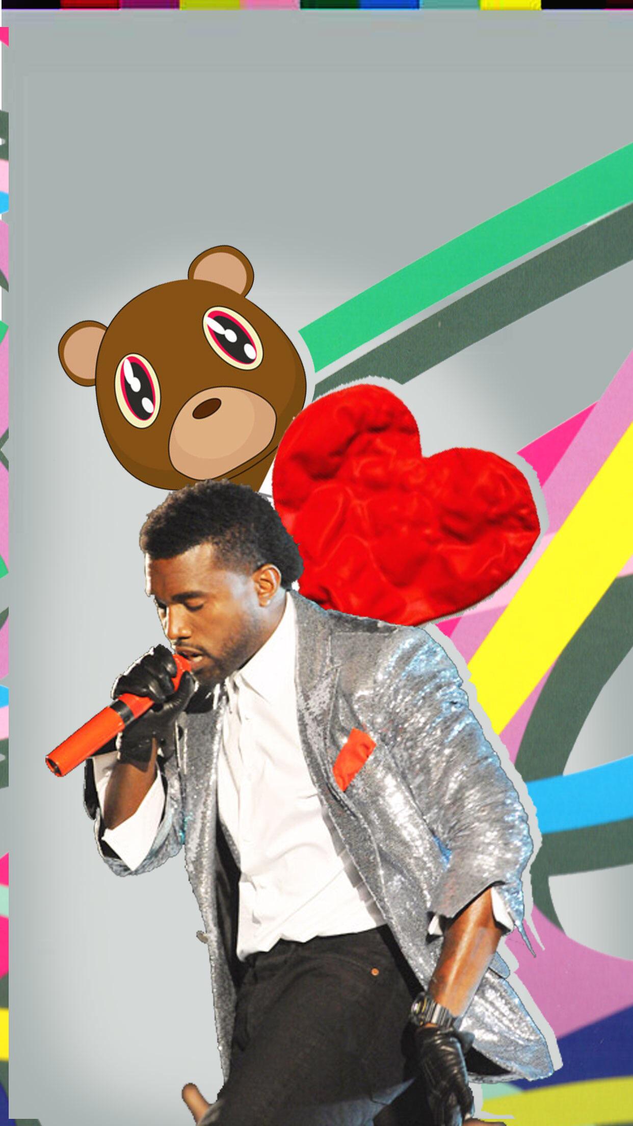 My 808 & Heartbreak IPhone wallpaper I made.: Kanye