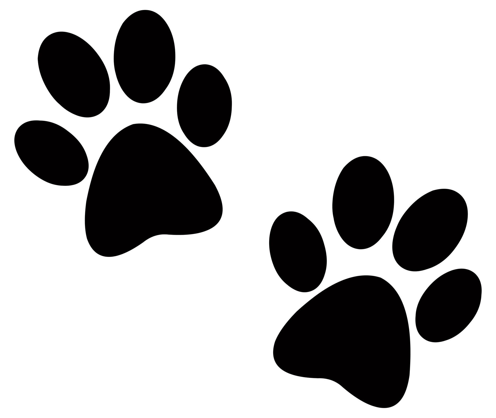 Free Dog Paws Silhouette, Download Free Dog Paws Silhouette png image, Free ClipArts on Clipart Library