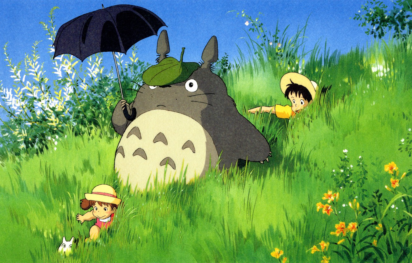 Wallpaper Totoro, Satsuki Kusakabe, Mei Kusakabe, Tonari no Totoro image for desktop, section арт