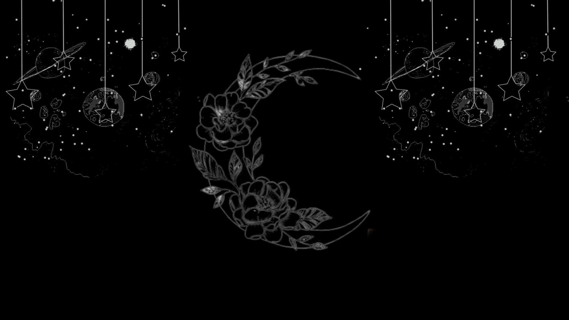 Moon and Stars. Witchy wallpaper, Computer wallpaper desktop wallpaper, Aesthetic desktop wallpaper