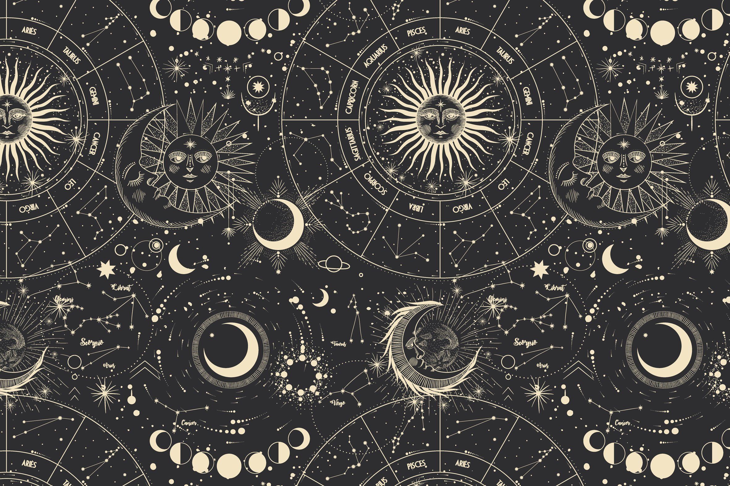 Witchy pattern by Polina on Dribbble