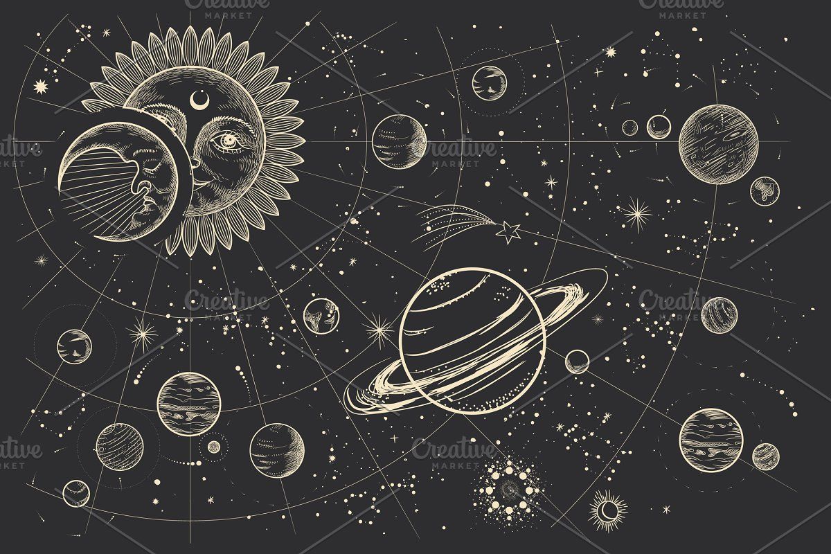 Solar system. Aesthetic desktop wallpaper, Witchy wallpaper, Wallpaper notebook