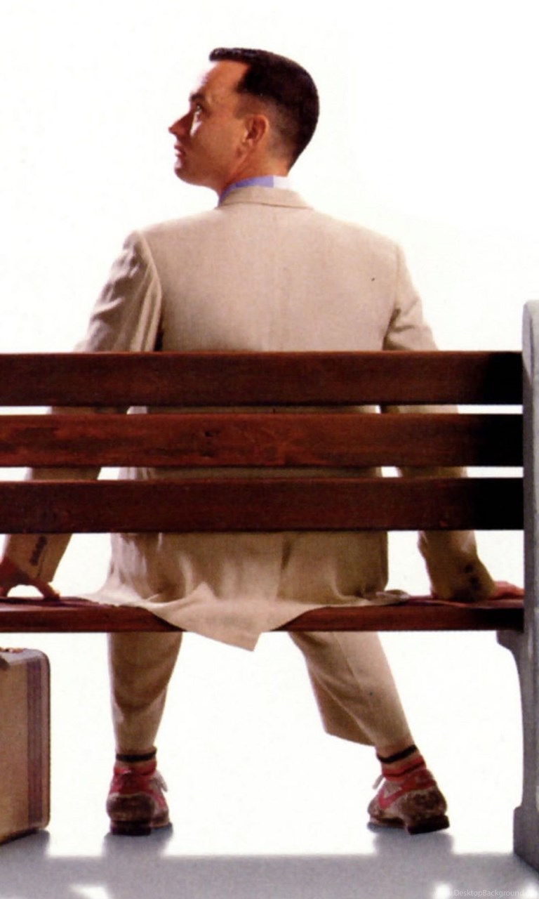 Download Wallpaper 1080x1920 Forrest Gump, Tom Hanks, Bench, Suit. Desktop Background