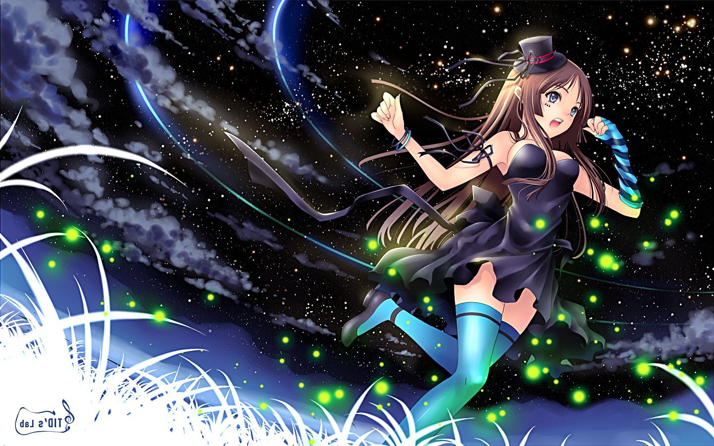 Anime Girl In Stars HD Wallpaper