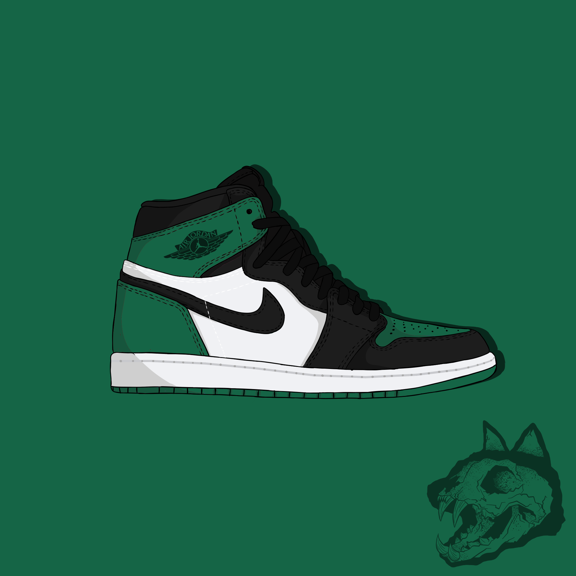 Jordan 1 pine green. Sneaker art, Jordan 1 pine green, Sneakers