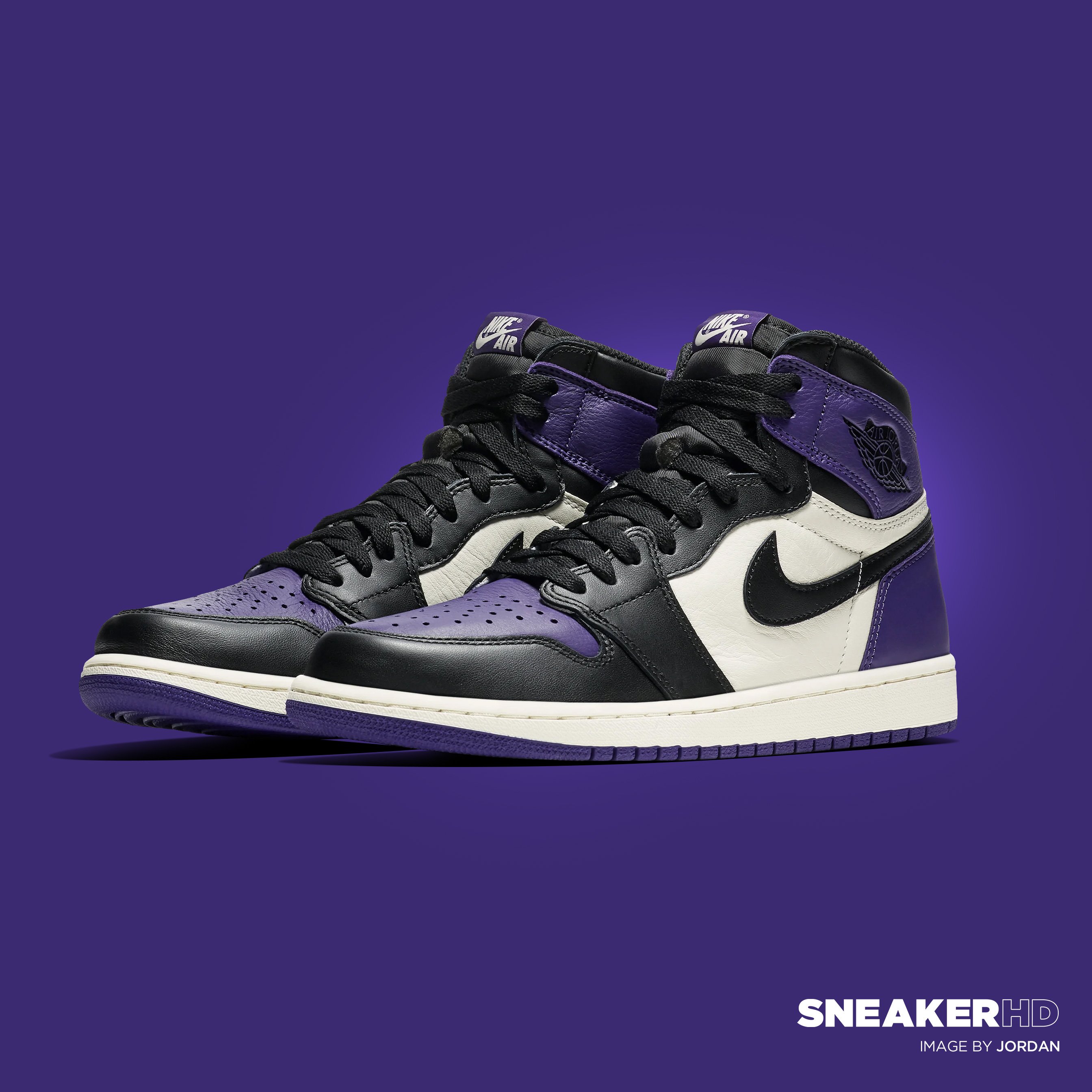 Air Jordan 1 Court Purple 2018 HD Wallpaper