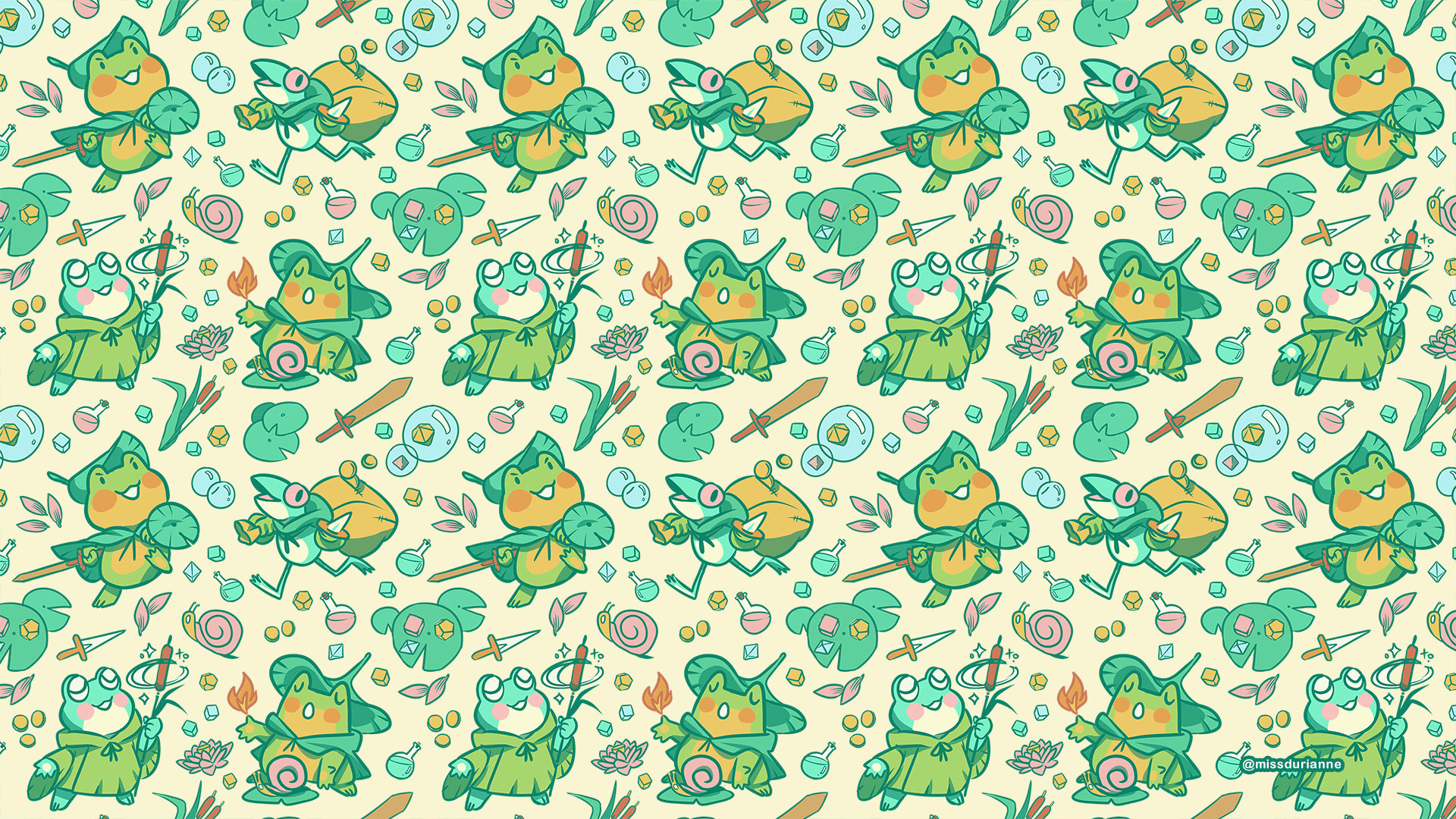RPG Frogs Digital Wallpaper desktop and iPhone