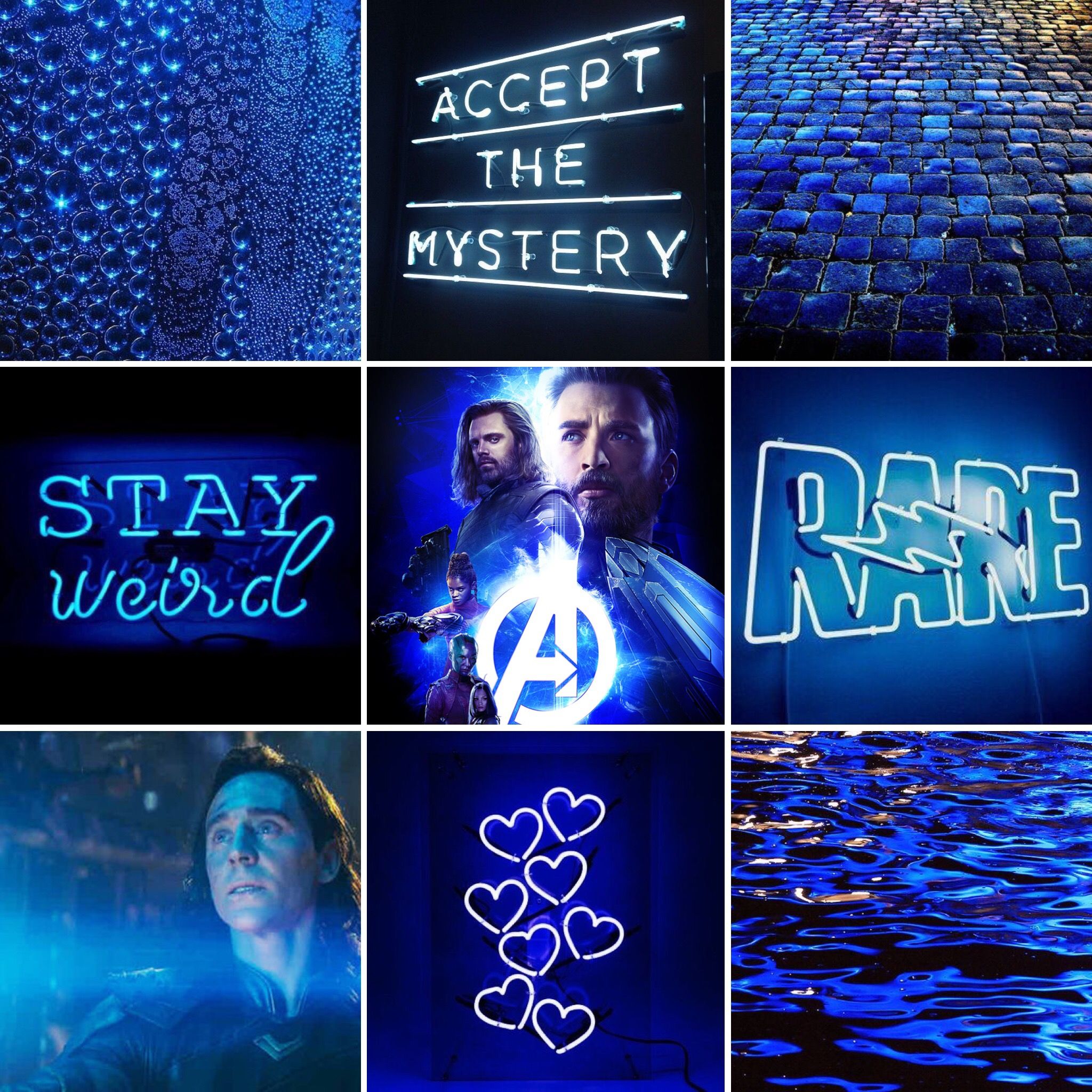 Marvel Poster in Blue Aesthetic. Marvel posters, Marvel wall, Blue aesthetic